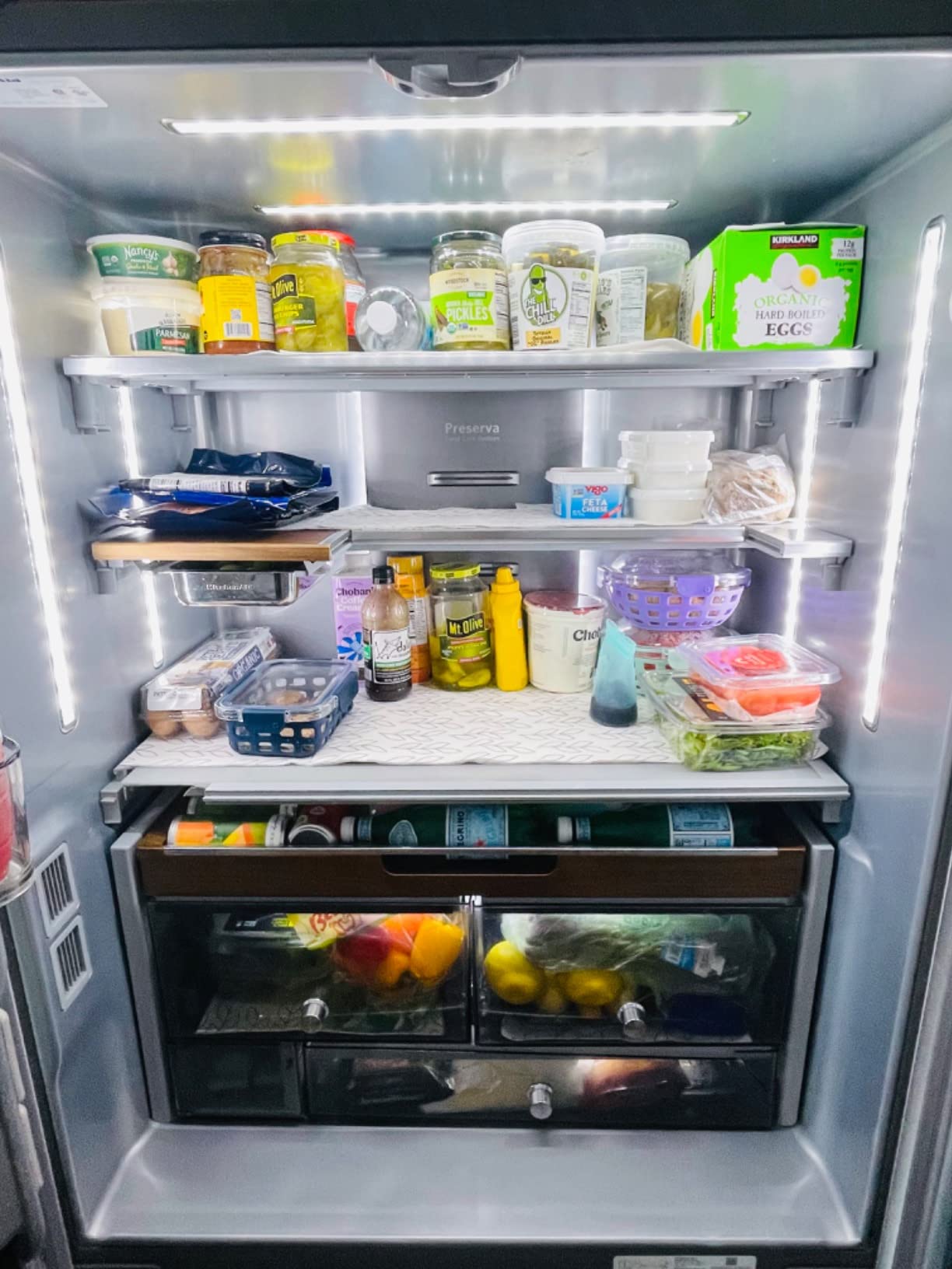 Envision Home Refrigerator Liners, Shelf Liner, Absorbent Fridge Liners, 12 Inch x 24 Inch, Slate Leaf Print, 6 Pack customer photo 2