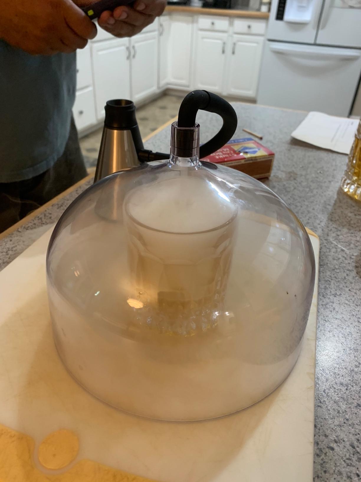 CucinaPro Handheld Smoking Gun Food Smoker with Large Dome Lid- Portable Cold Smoke Infuser for Meat Cheese Cocktails, BBQ, Nuts, Fish- Kitchen Smoke Machine Adds Flavor with Wood Chips- Gift for Him customer photo 2