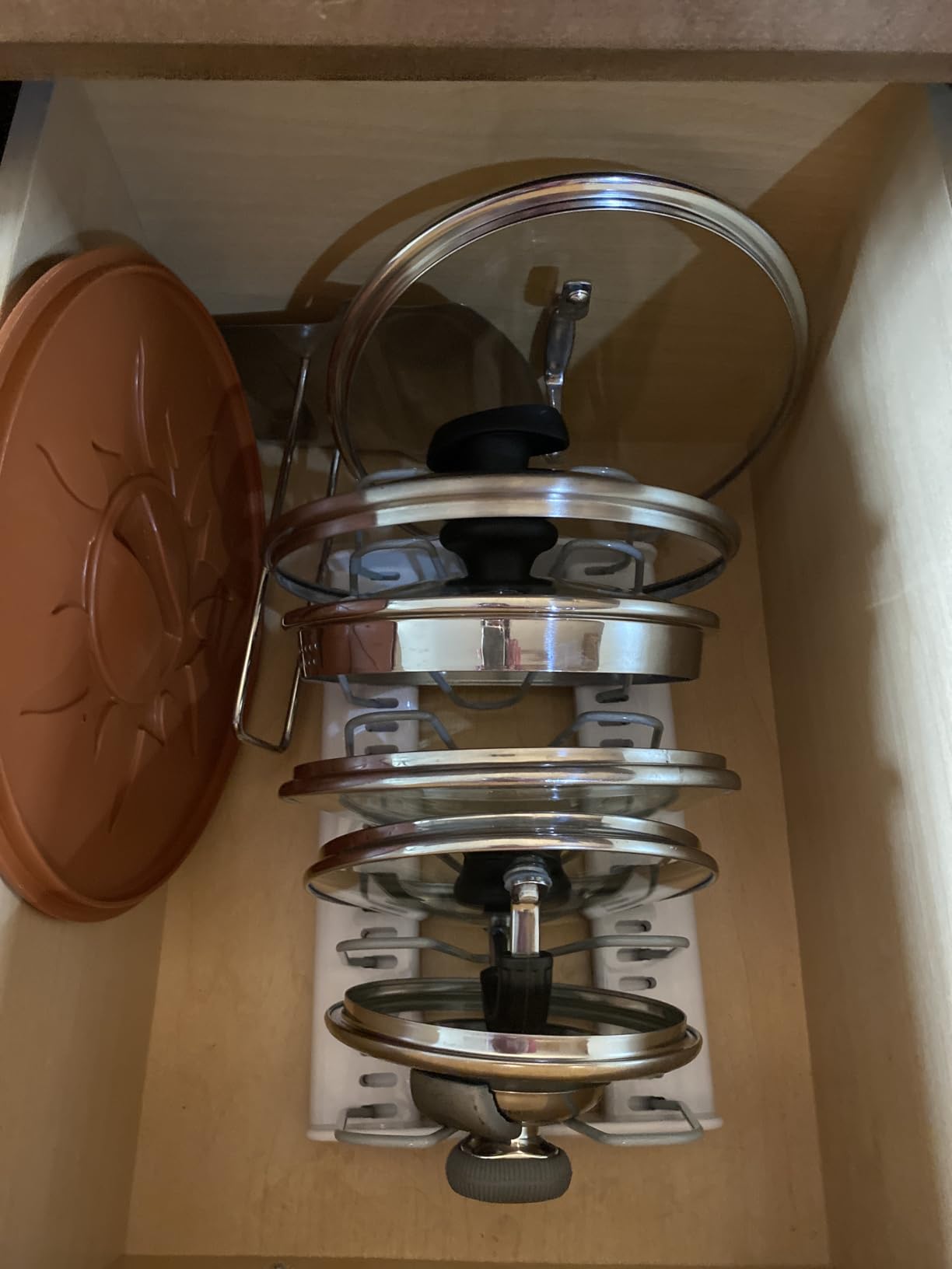 YouCopia StoreMore Adjustable Pot Lid Organizer, Standard, White customer photo 2