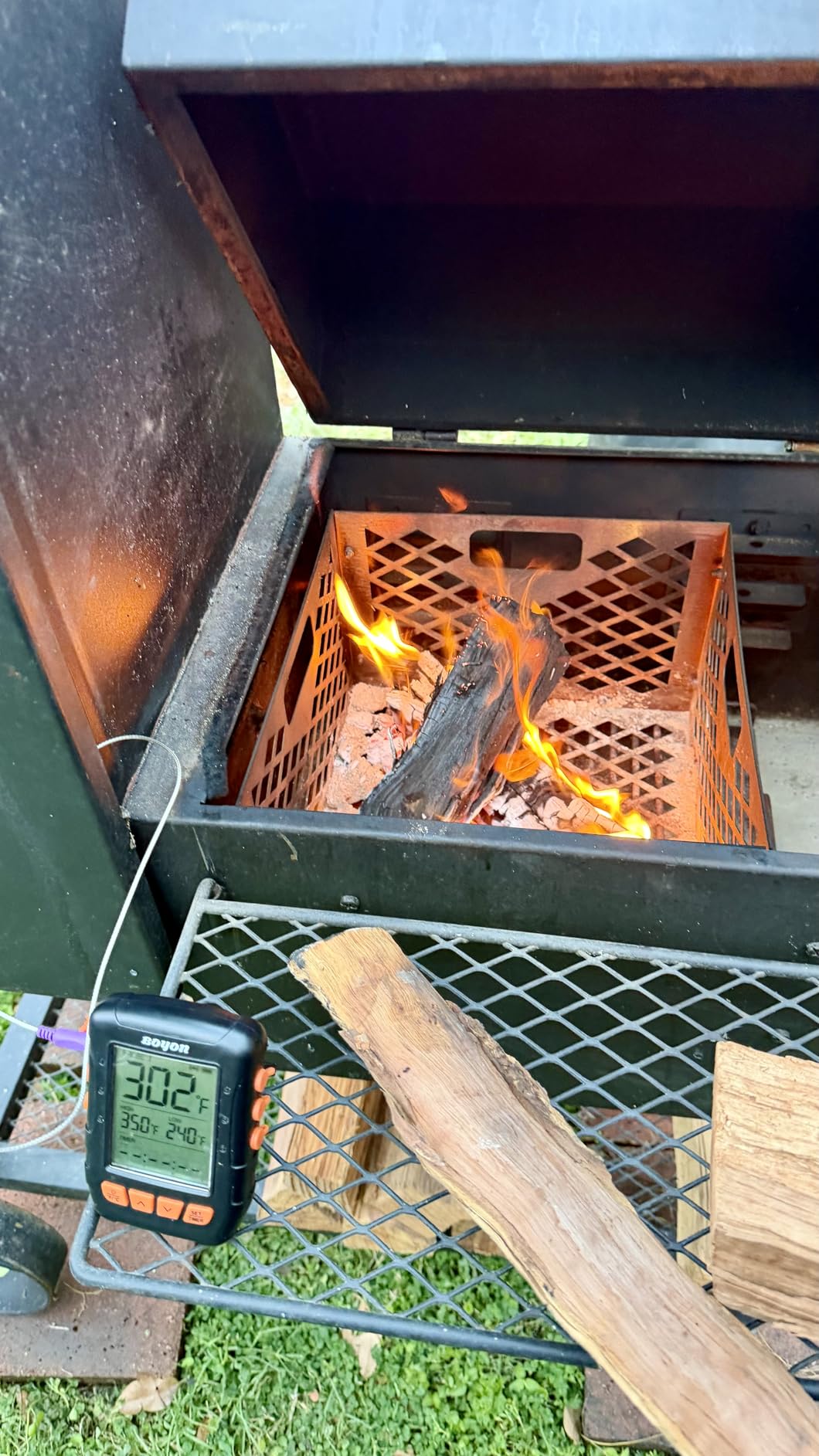 Oklahoma Joe's 5279338P04 Stainless Steel Offset Smoker Charcoal Firebox Basket, Silver customer photo 1