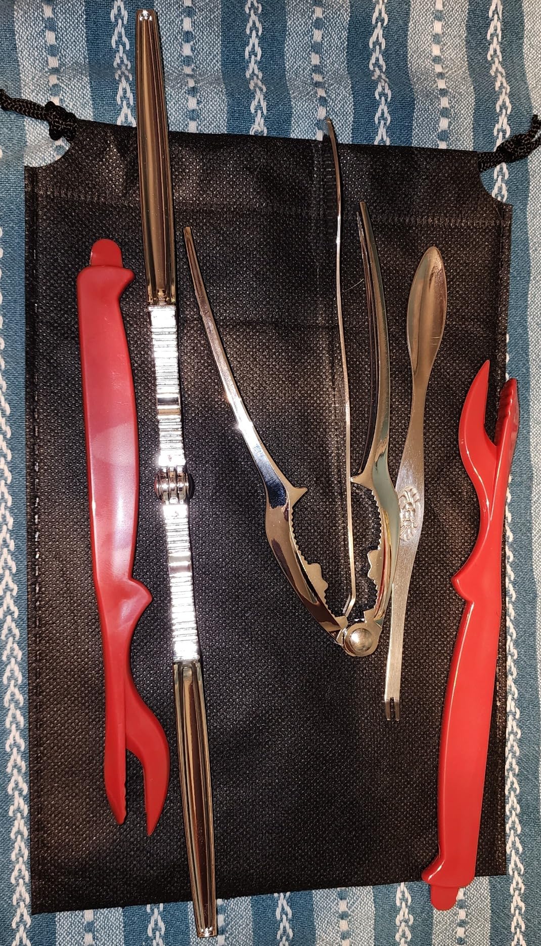 Crab Leg Crackers - Crab Crackers and Tools Set with Stainless Steel Seafood Utensils Crackers & Forks Cracker, Shellfish Crackers and Tools for Seafood Boil Party Supplies, Dishwasher Safe customer photo 1