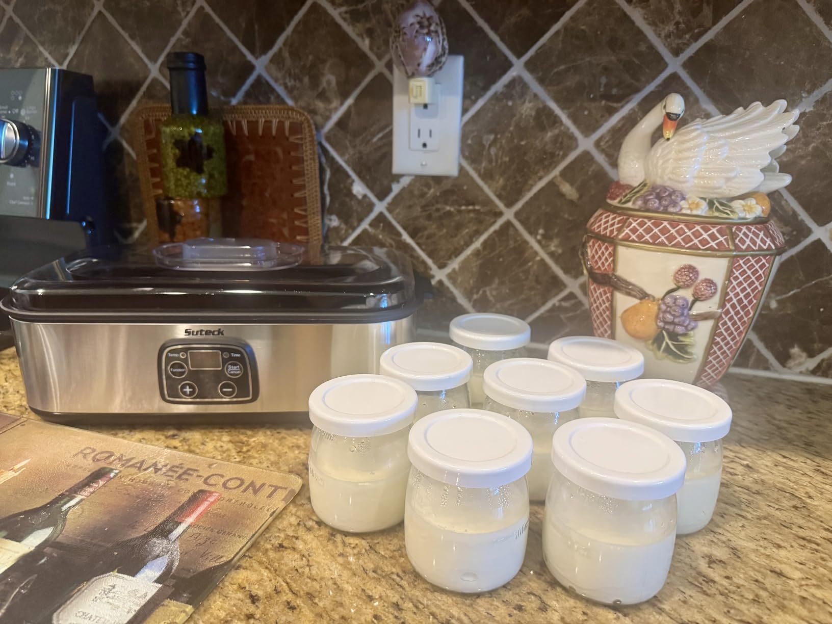 Yogurt Maker Automatic Digital Yoghurt Maker Machine with 8 Glass Jars 48 Ozs (6Oz Each Jar) LCD Display with Constant Temperature Control Stainless Steel Design for Home Use customer photo 1