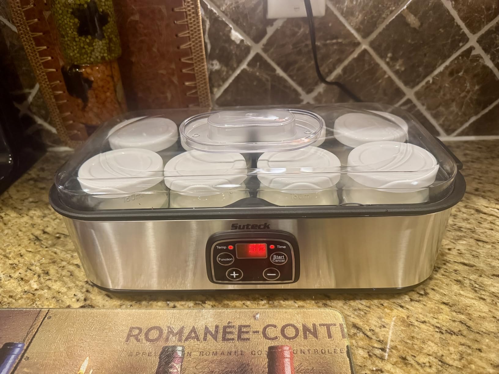 Yogurt Maker Automatic Digital Yoghurt Maker Machine with 8 Glass Jars 48 Ozs (6Oz Each Jar) LCD Display with Constant Temperature Control Stainless Steel Design for Home Use customer photo 2