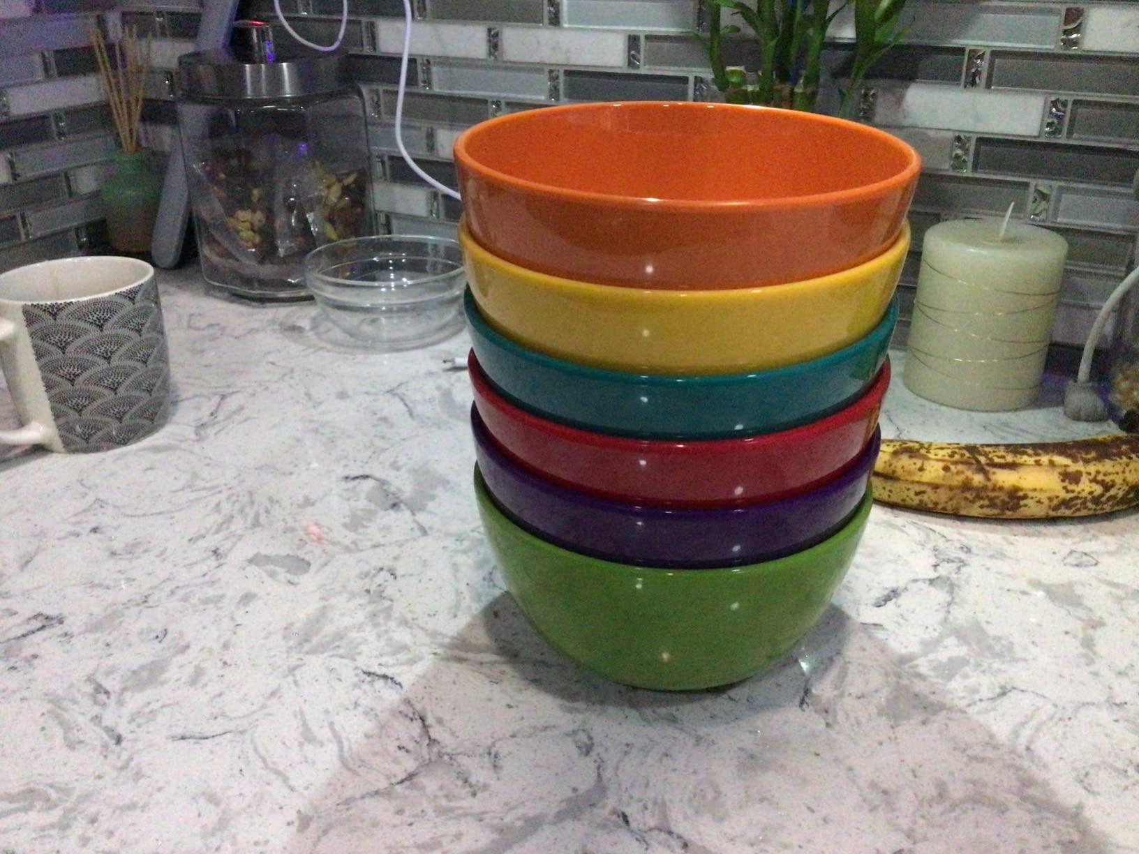 KX-WARE Melamine Bowls set - 28oz 6inch 100% Melamine Cereal/Soup/Salad Bowls, Set of 6 customer photo 1