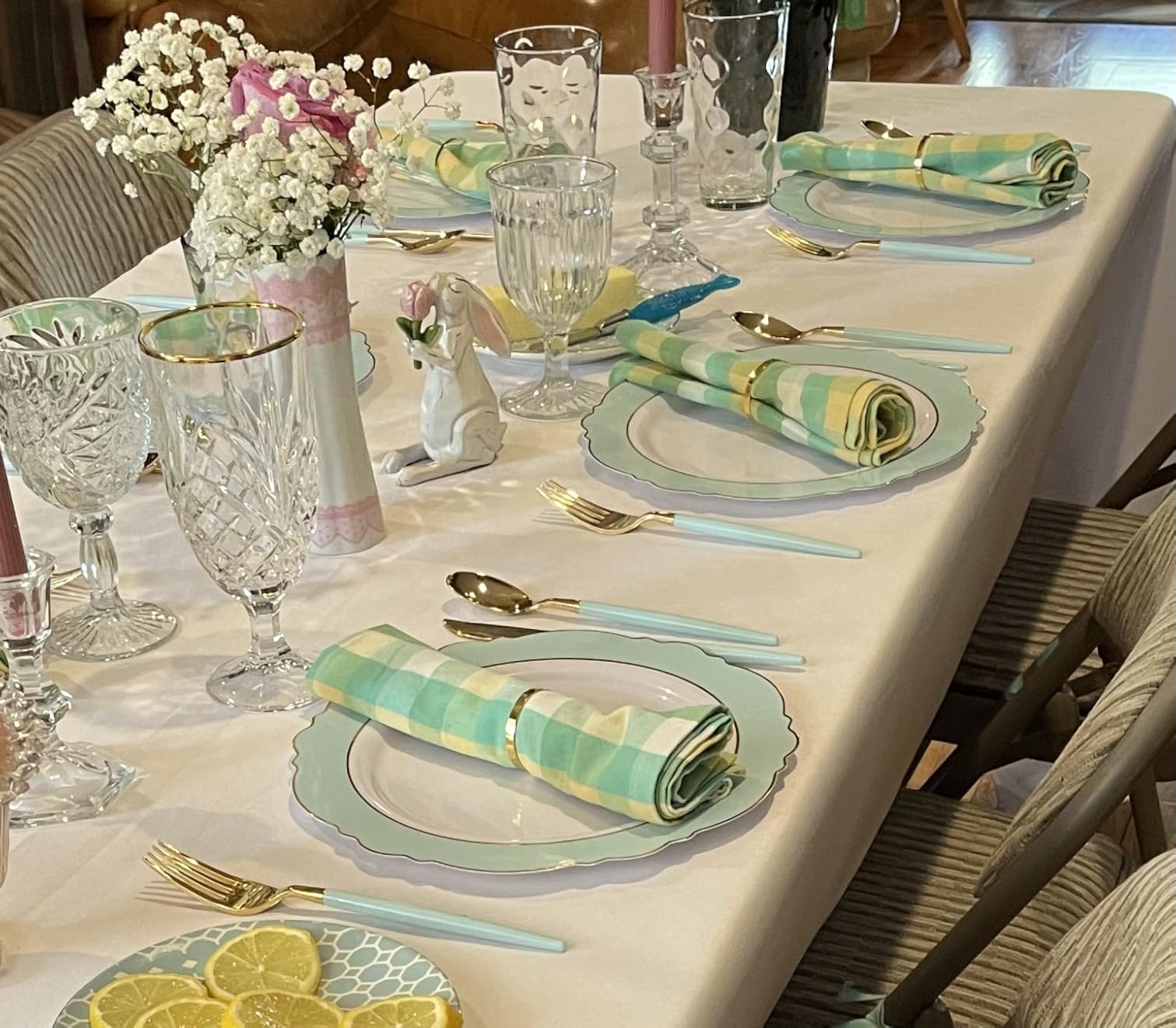 Urban Villa Cloth Napkins White Dinner Napkins Set of 12 (18X18) 100% Cotton Absorbent Washable Durable Reusable Cloth Napkins Ideal for Easter Decorations Hotel Collection Farmhouse Parties Napkins customer photo 2