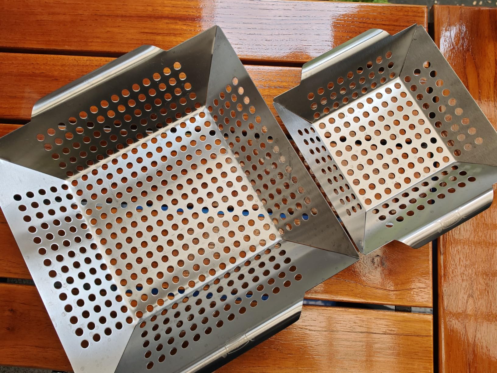 3 Pack Grill Baskets for Outdoor Grill, Heavy Duty Stainless Steel Vegetable Grill Basket, Grilling Basket for Veggies, Grilling Accessories for All Grills & Smokers - Grilling Gifts for Men customer photo 1