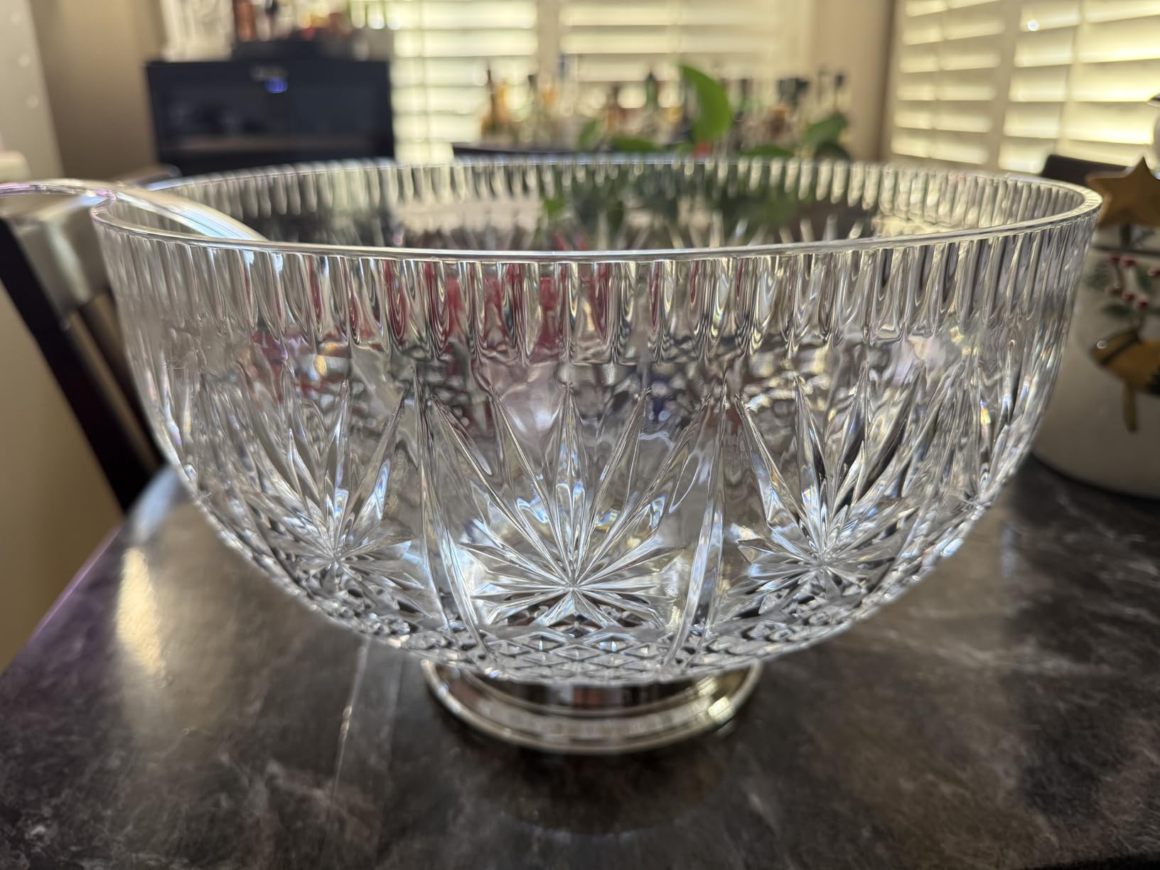 Upper Midland Products Crystal Cut Plastic Punch Bowl With Ladle 3 Gallon Large Bowls For Parties customer photo 1