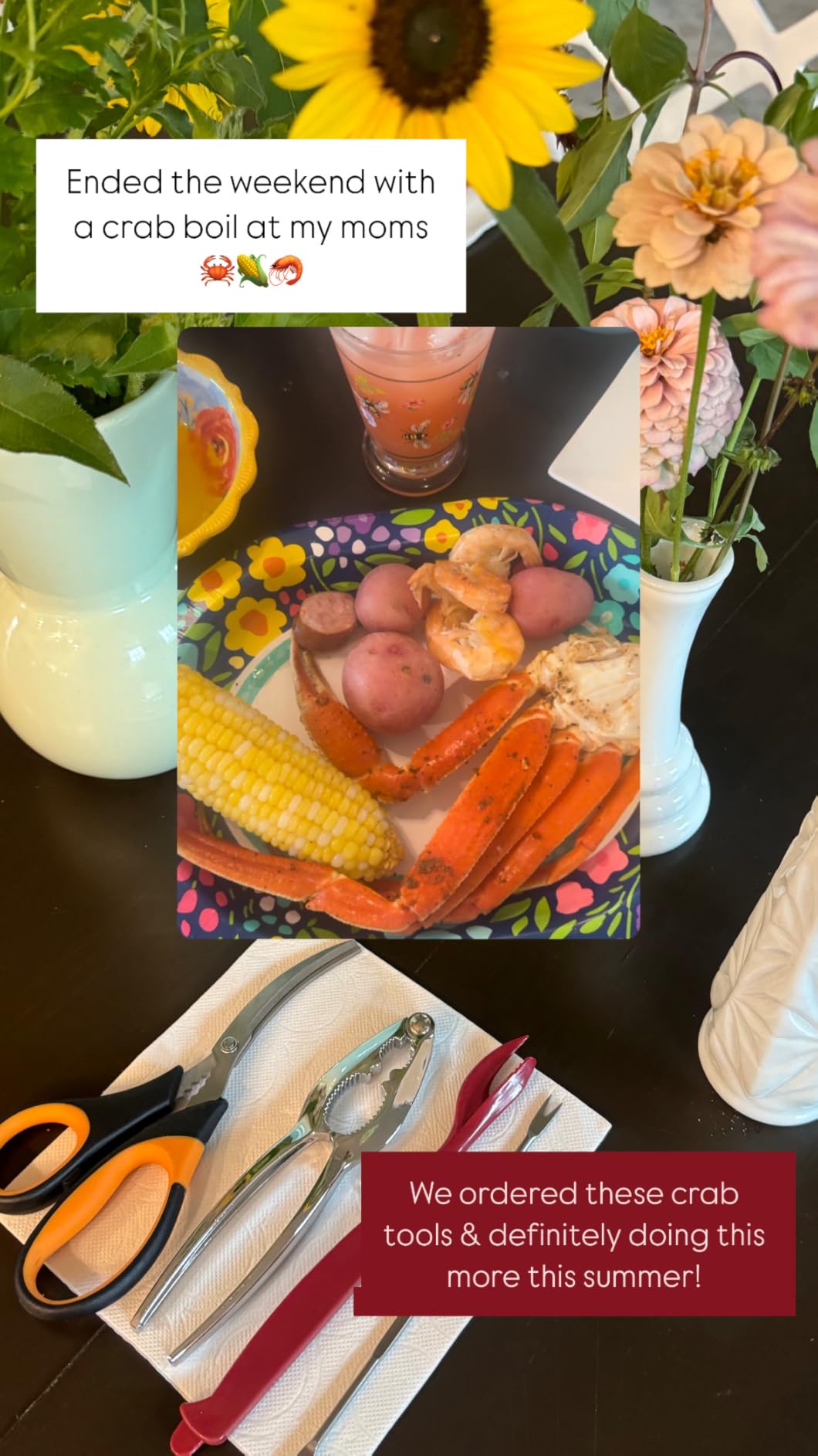 Hiware 20-piece Seafood Tools Set includes 6 Crab Crackers, 6 Lobster Shellers, 6 Crab Leg Forks/Picks and 2 Seafood Scissors & Storage Bag - Nut Cracker Set customer photo 1