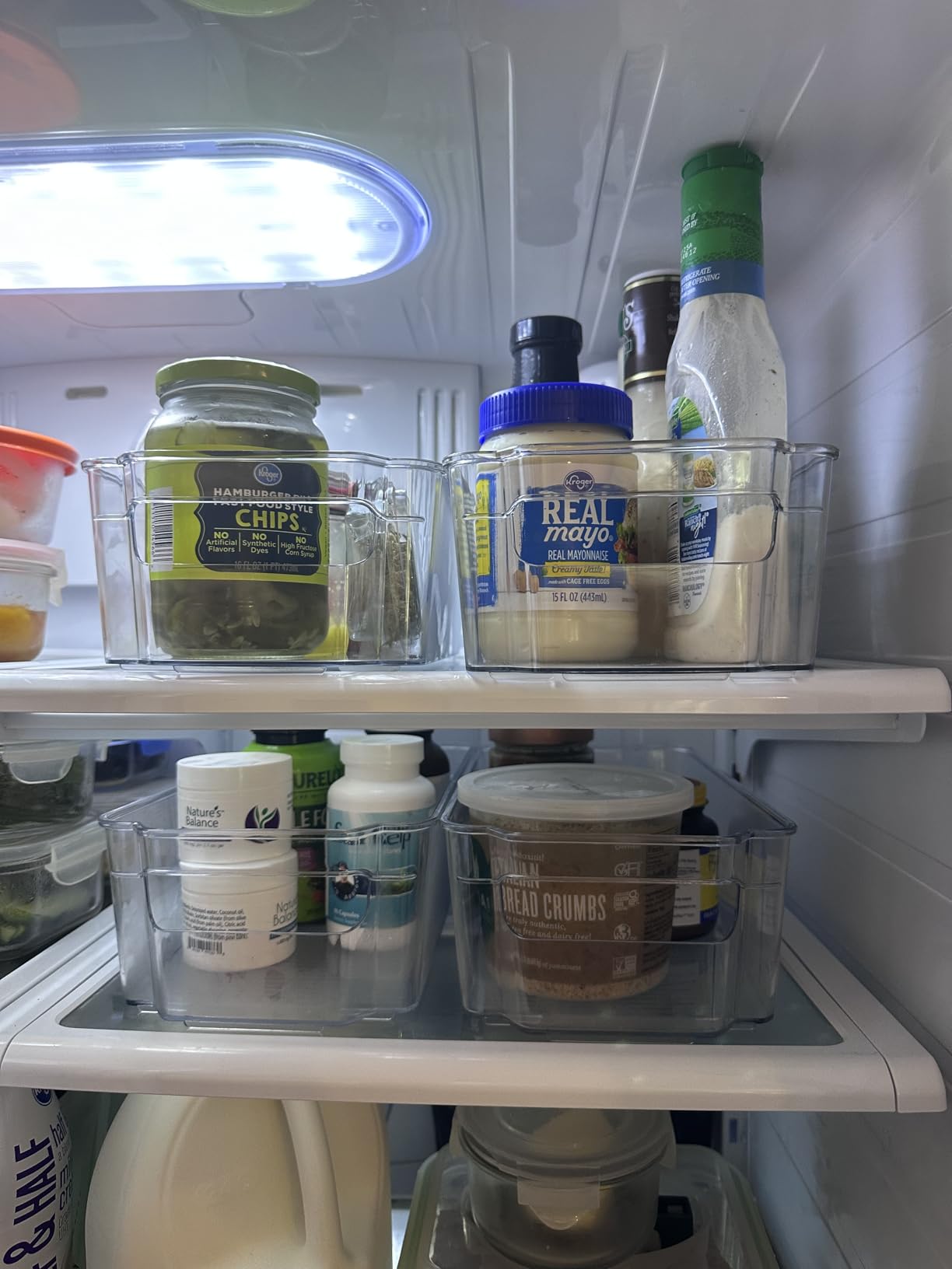 Utopia Home - Fridge & Refrigerator Organizer Bins (8 Pack), Clear Stackable Durable Plastic Storage Containers with Easy Grip Handles for Pantry, Kitchen Cabinets & Countertops customer photo 1