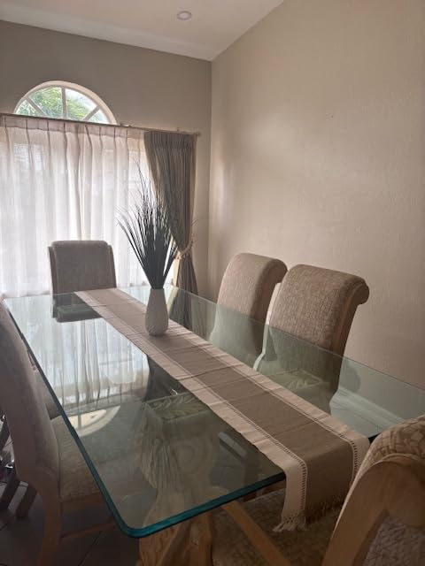 DII Dobby Stripe Woven Table Runner, 13x72-inch, French Blue customer photo 1