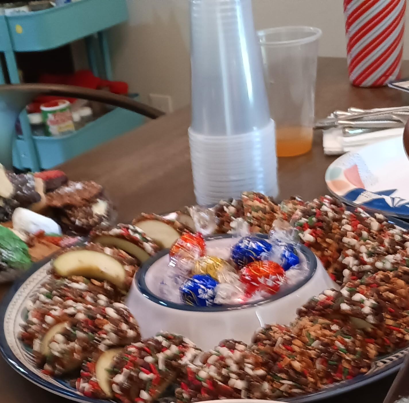 Talavera 3-Piece Melamine Hostess Serveware Set - Chip & Dip Server, 3-Section Relish Tray, and 19