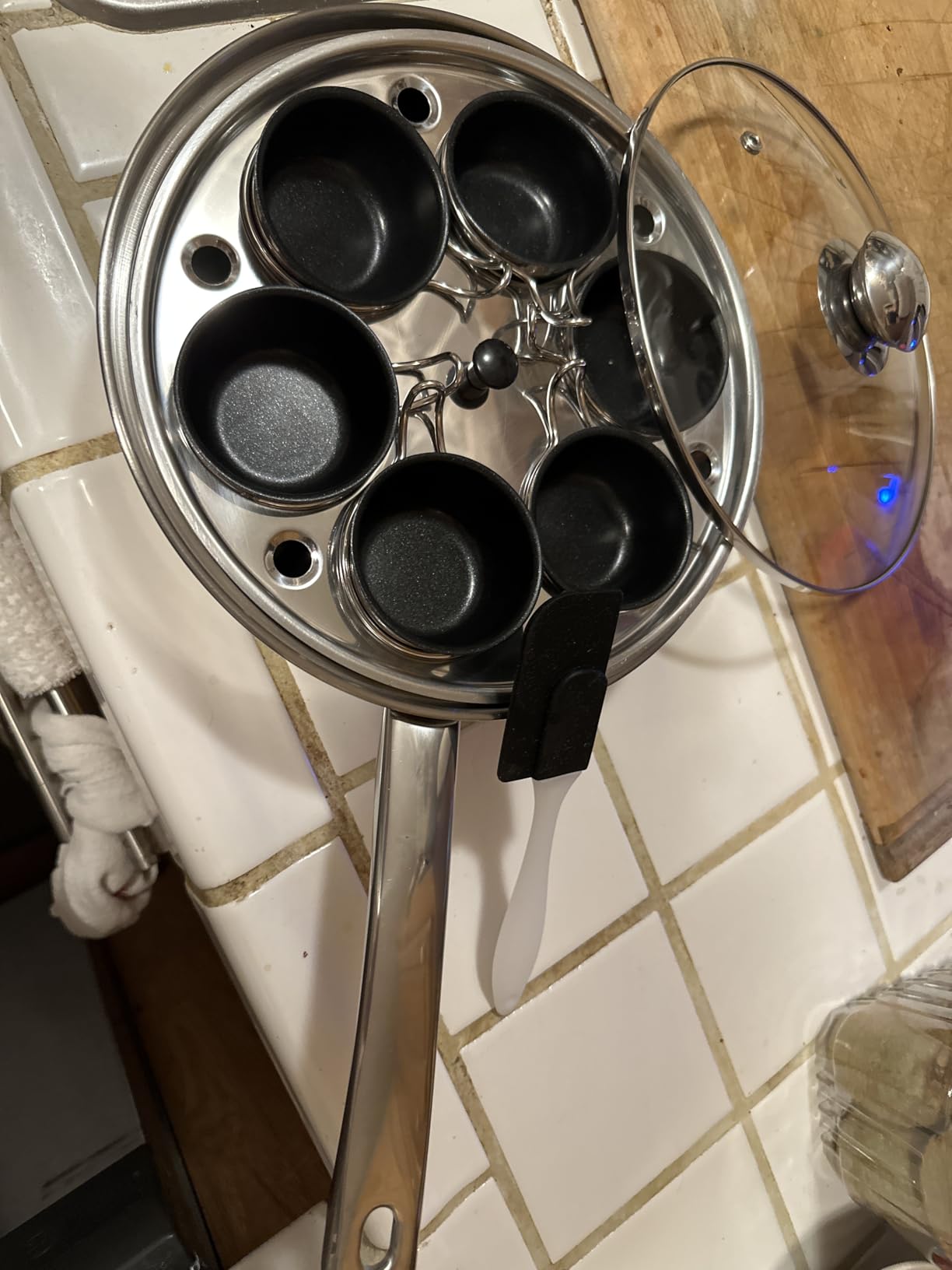 Egg Poacher Pan - Stainless Steel Poached Egg Cooker - Perfect Poached Egg Maker - Induction Cooktop Egg Poachers Cookware Set with 6 Nonstick Large PFOA FREE Egg Poacher Cups and Silicone Spatula customer photo 1