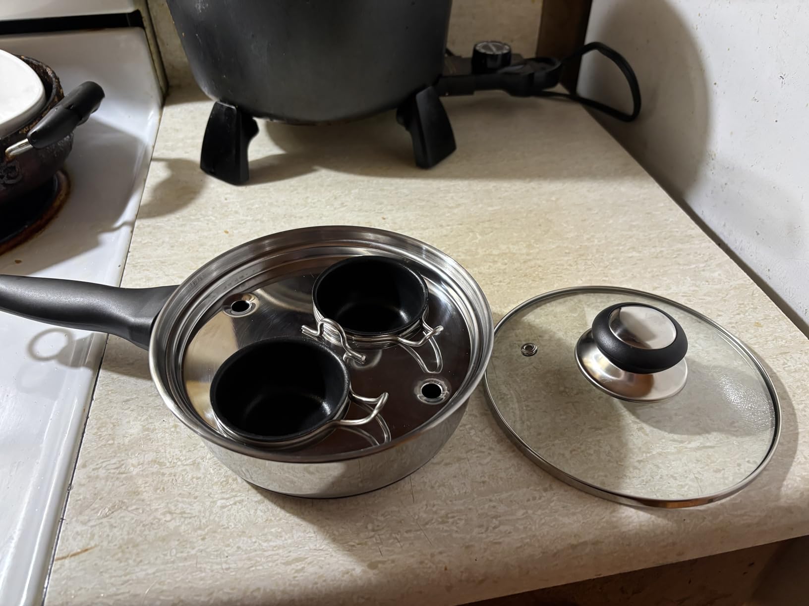 Egg Poacher Pan - Stainless Steel Poached Egg Cooker - Perfect Poached Egg Maker - Induction Cooktop Egg Poachers Cookware Set with 6 Nonstick Large PFOA FREE Egg Poacher Cups and Silicone Spatula customer photo 2