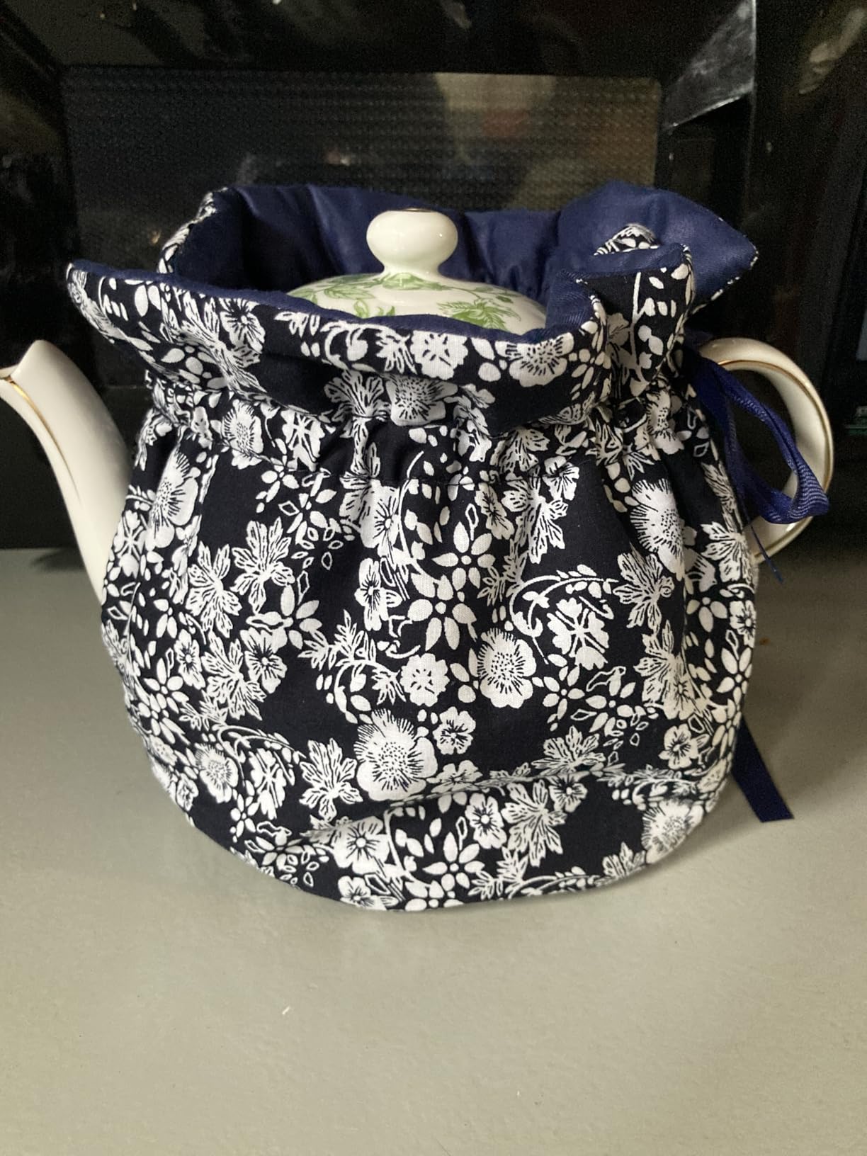 Tea Cosy - Cotton Printed Tea Cosy, Kitchen Tea Pot Dust Cover, Breakfast Warmer, Insulation and Keep Warm, Color#1 customer photo 1
