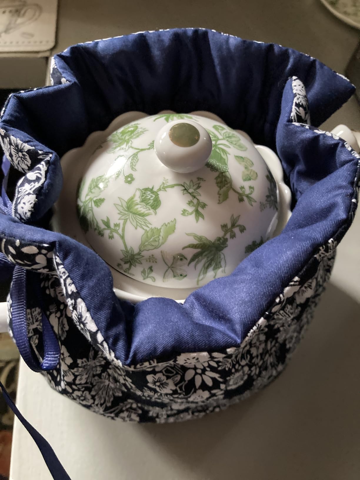Tea Cosy - Cotton Printed Tea Cosy, Kitchen Tea Pot Dust Cover, Breakfast Warmer, Insulation and Keep Warm, Color#1 customer photo 2
