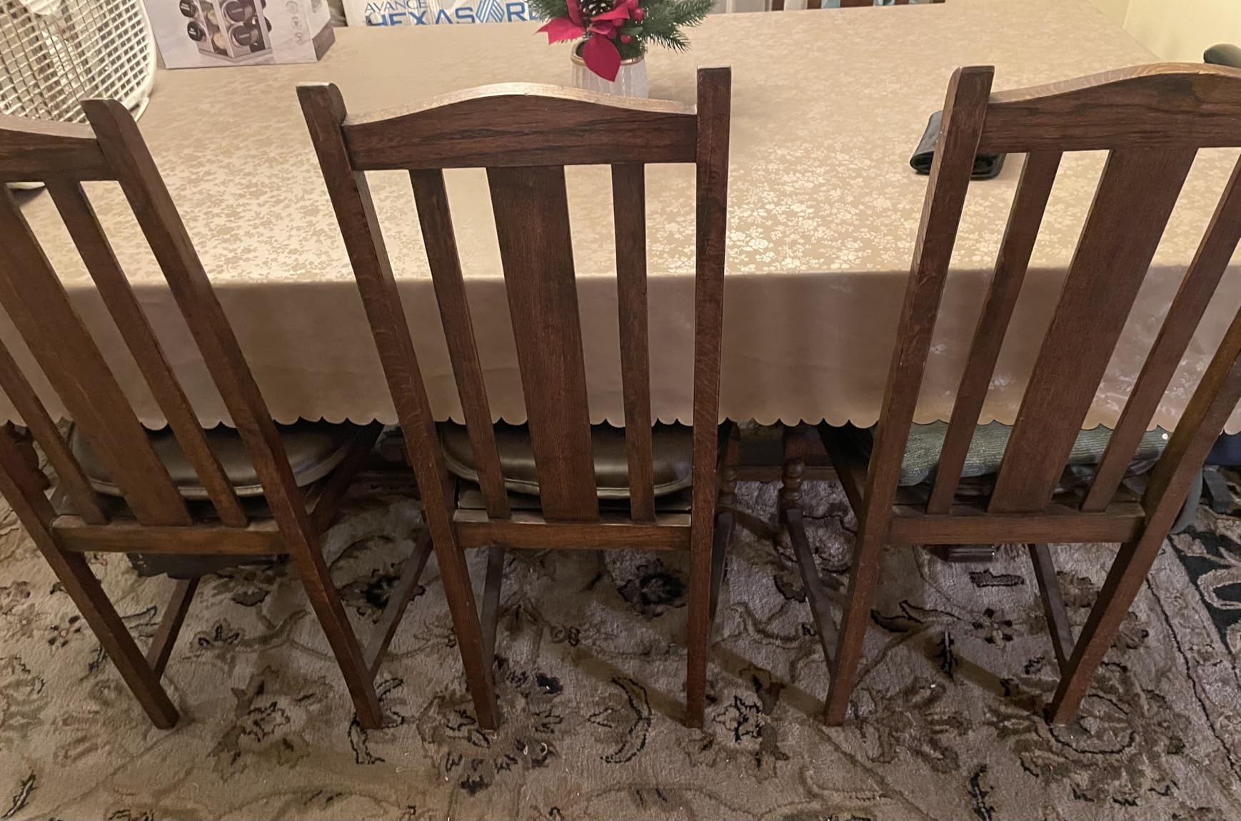 Smiry Rectangle Table Cloth, Waterproof Heavy Duty Vinyl Tablecloths, Wipeable Washable Table Cover for Kitchen and Dining Room (Beige, 60