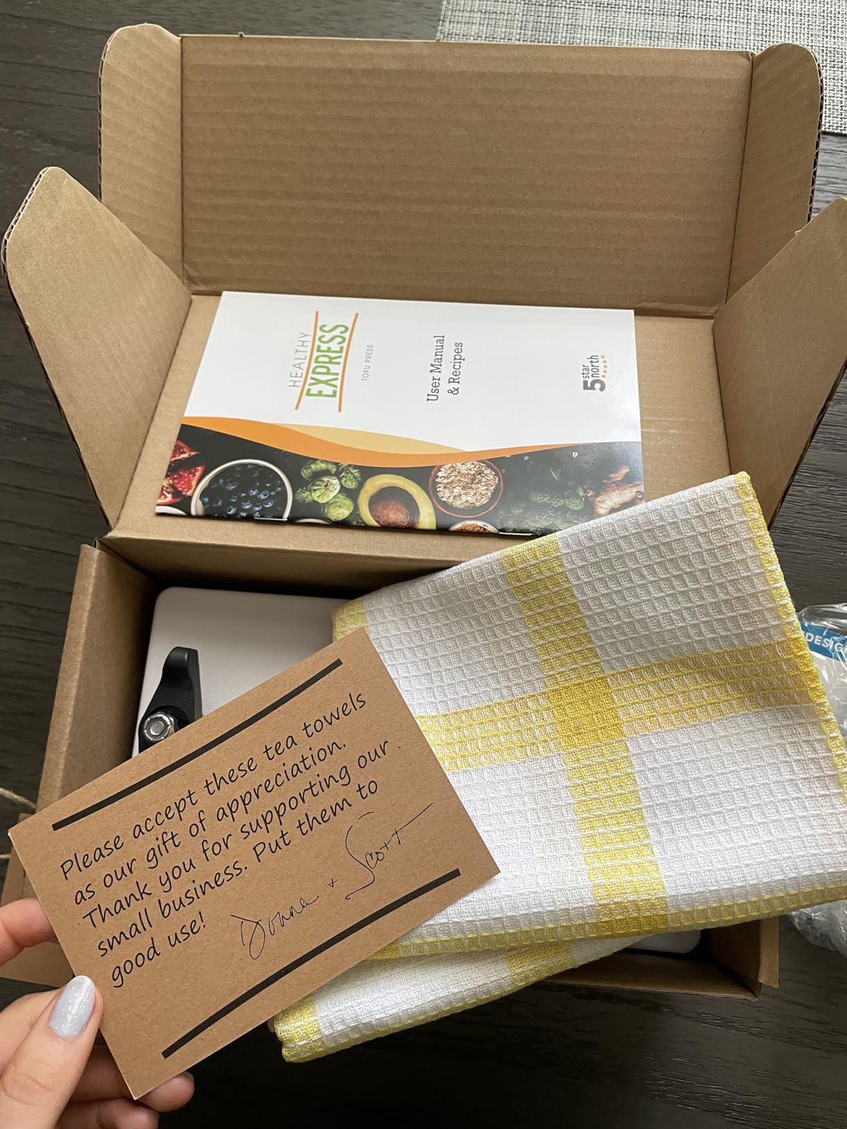 Extra Firm Tofu Press by Healthy Express - Premium Curved Plates for Superior Pressing Results on Firm and Extra Firm Tofu. Healthy Eating is Now Easier. (2-Post/2-Spring) customer photo 1