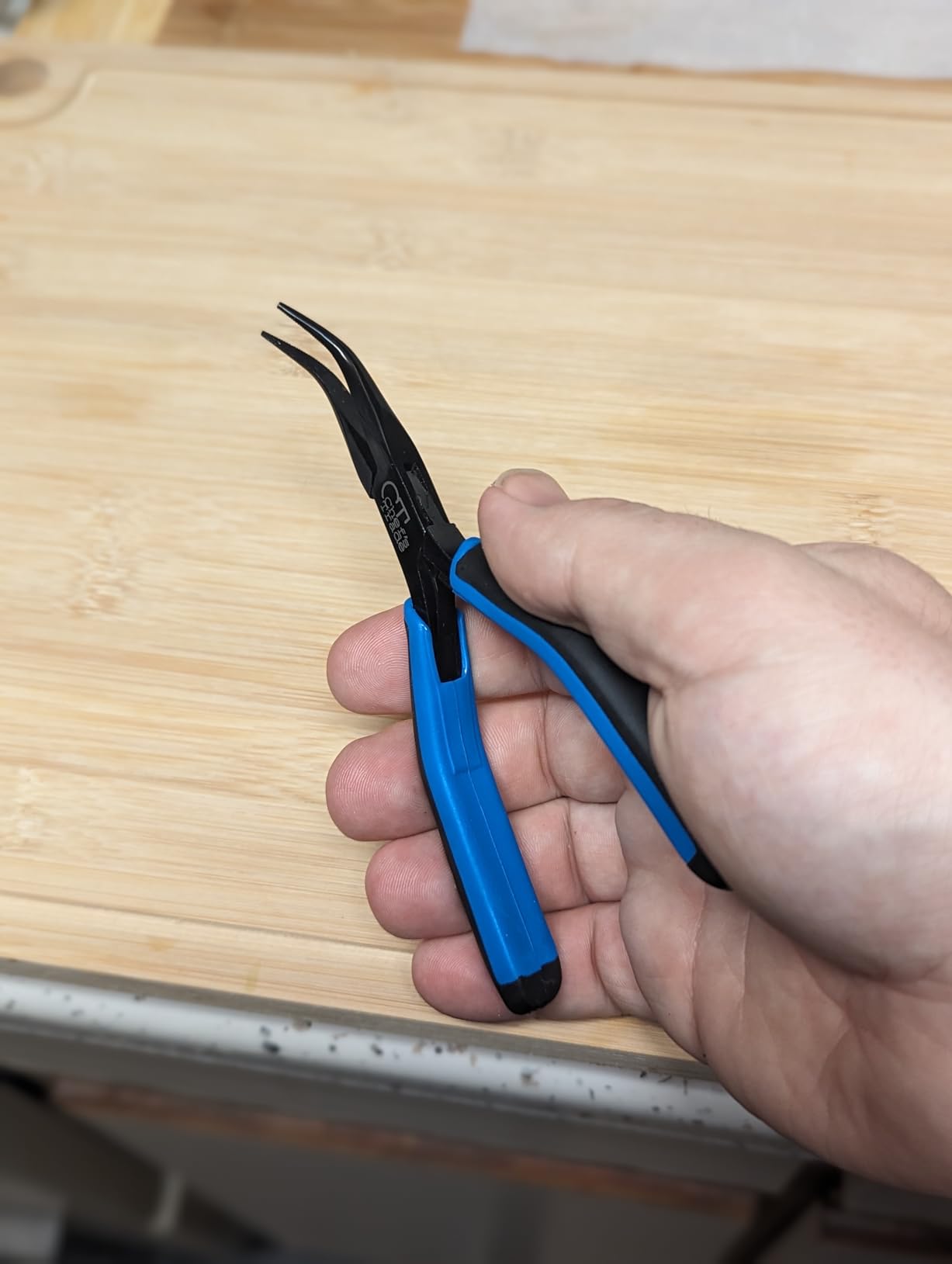 Fish Bone Pliers/Tweezers Stainless Steel Curved With Non-Slip Grip Black customer photo 2