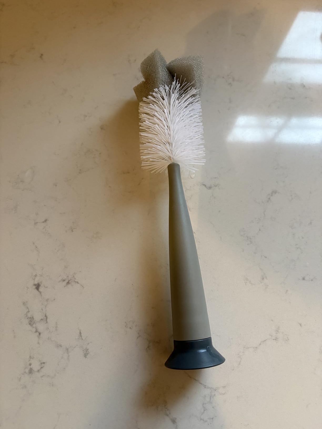 Munchkin Sponge Bottle Brush, Grey/Sage, 2 Count (Pack of 1) customer photo 1