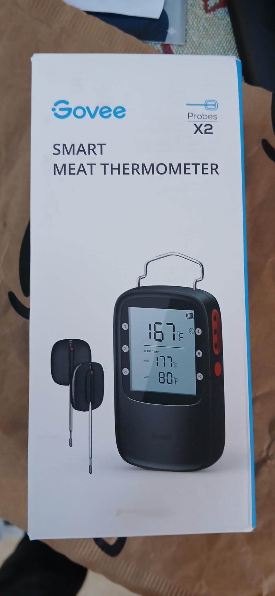 Govee Bluetooth Meat Thermometer, Wireless Meat Thermometer for Smoker Oven, Digital Grill Thermometer with 2 Probes, Timer Mode, Smart LCD Backlight BBQ Thermometer for Cooking Turkey Fish Beef customer photo 2