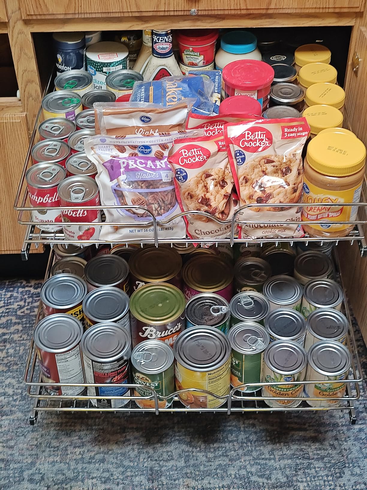 Rev-A-Shelf Kitchen Cabinet Pullout Shelf and Drawer Organizer Slide Out Pantry Storage Basket in Multiple Sizes, 21 x 22 In, 5WB1-2122CR-1 customer photo 1