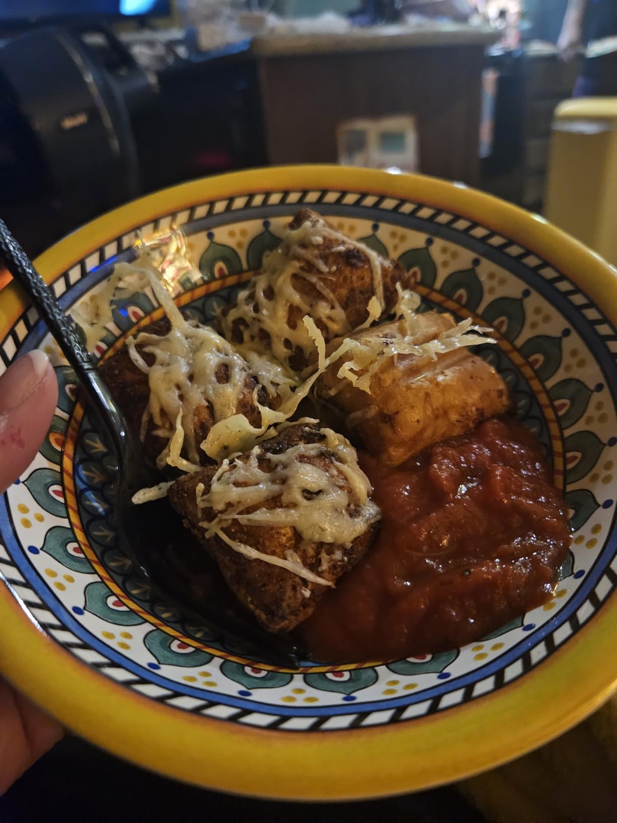 Certified International Portofino 12 Piece Melamine Dinnerware Set, Service for 4, Multi Colored customer photo 2