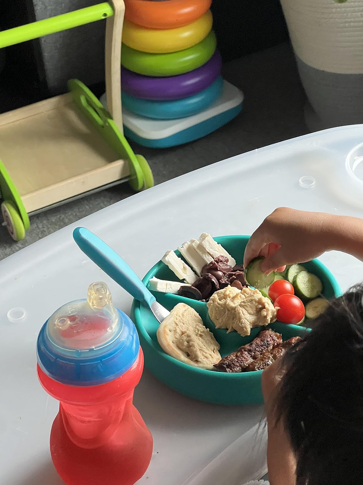 OXO Tot Silicone Divided Plate Teal customer photo 1