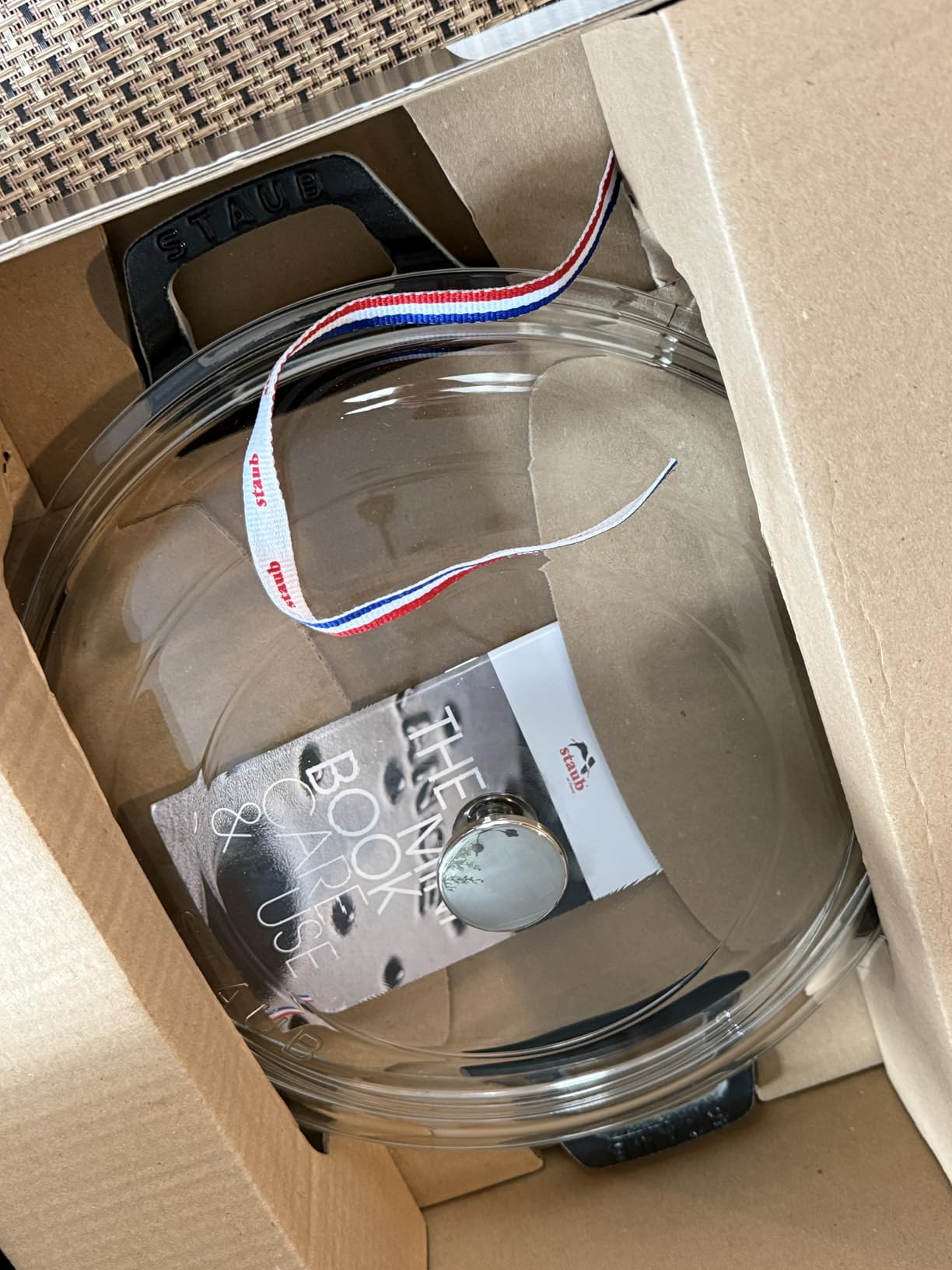 STAUB Cast Iron Braiser with Glass Lid, Dutch Oven, 3.5-quart, serves 3-4, Made in France, White customer photo 1