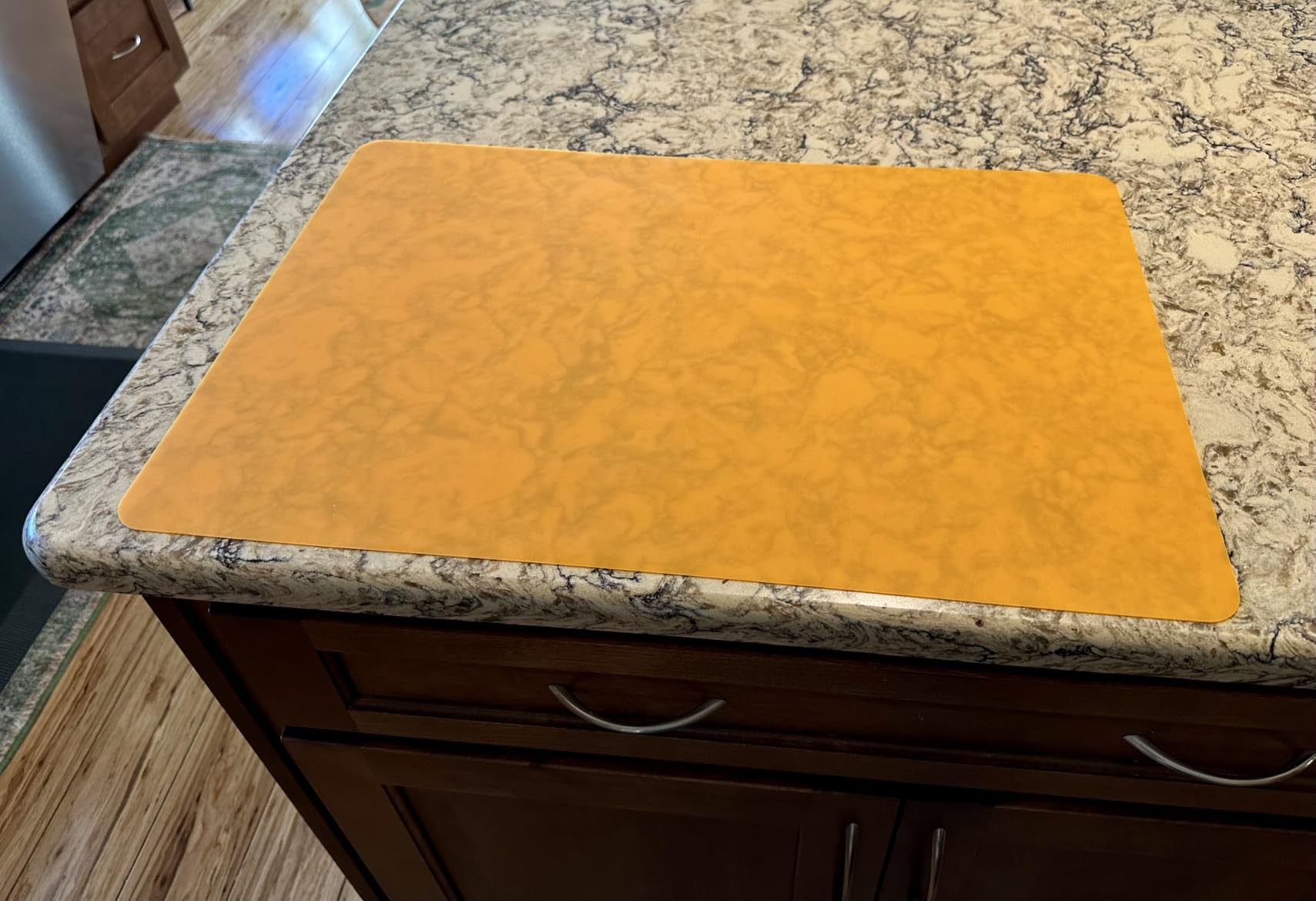 Silicone Placemats, Food-Grade Non-Slip Waterproof, Dining, Stain Resistant, Countertop Protector, Kitchen Counter Mat, Heat Resistant, Baking mat Dishwasher Safe (15.7x11.8Inch-4pack, Gray) customer photo 2