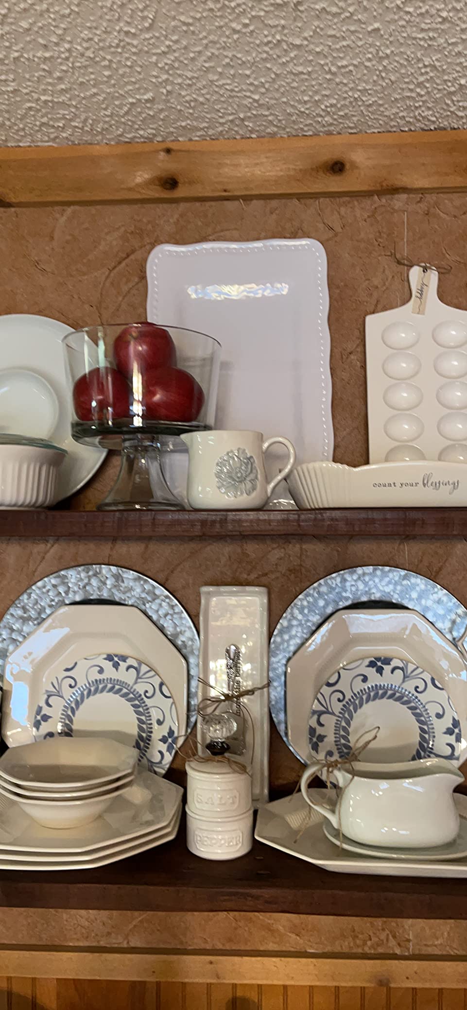 KOXIN-KARLU Melamine Trays, 17-inch Serving Trays and Platters, Set of 2 White customer photo 1