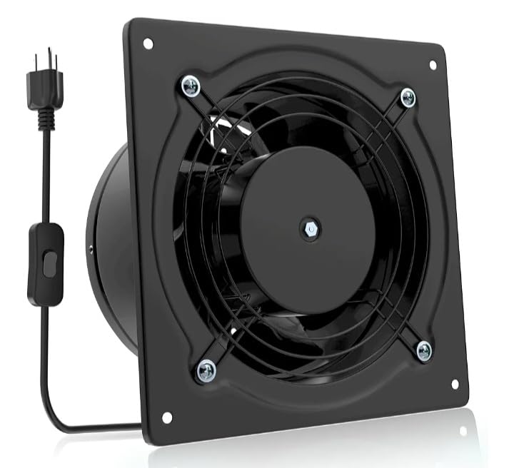 HG Power 6 Inch Exhaust Fan, 308CFM Wall Exhaust Fan for Kitchen, Metal Extractor Fan for Attic, Garage, Window Ventilation, HVAC System customer photo 2