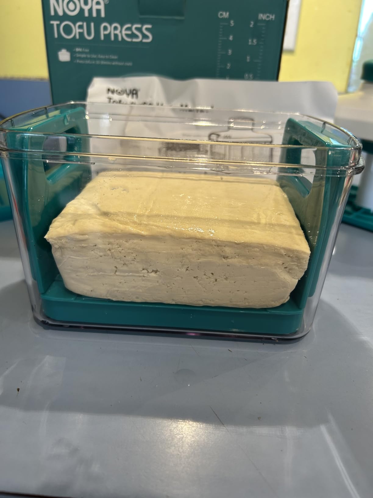 NOYA Adjustable Tofu Press - Vegan Tofu Press to Speed up Removing Water from Silken, Firm, and Extra Firm Tofu in 10-30mins without Crack - BPA Free customer photo 1