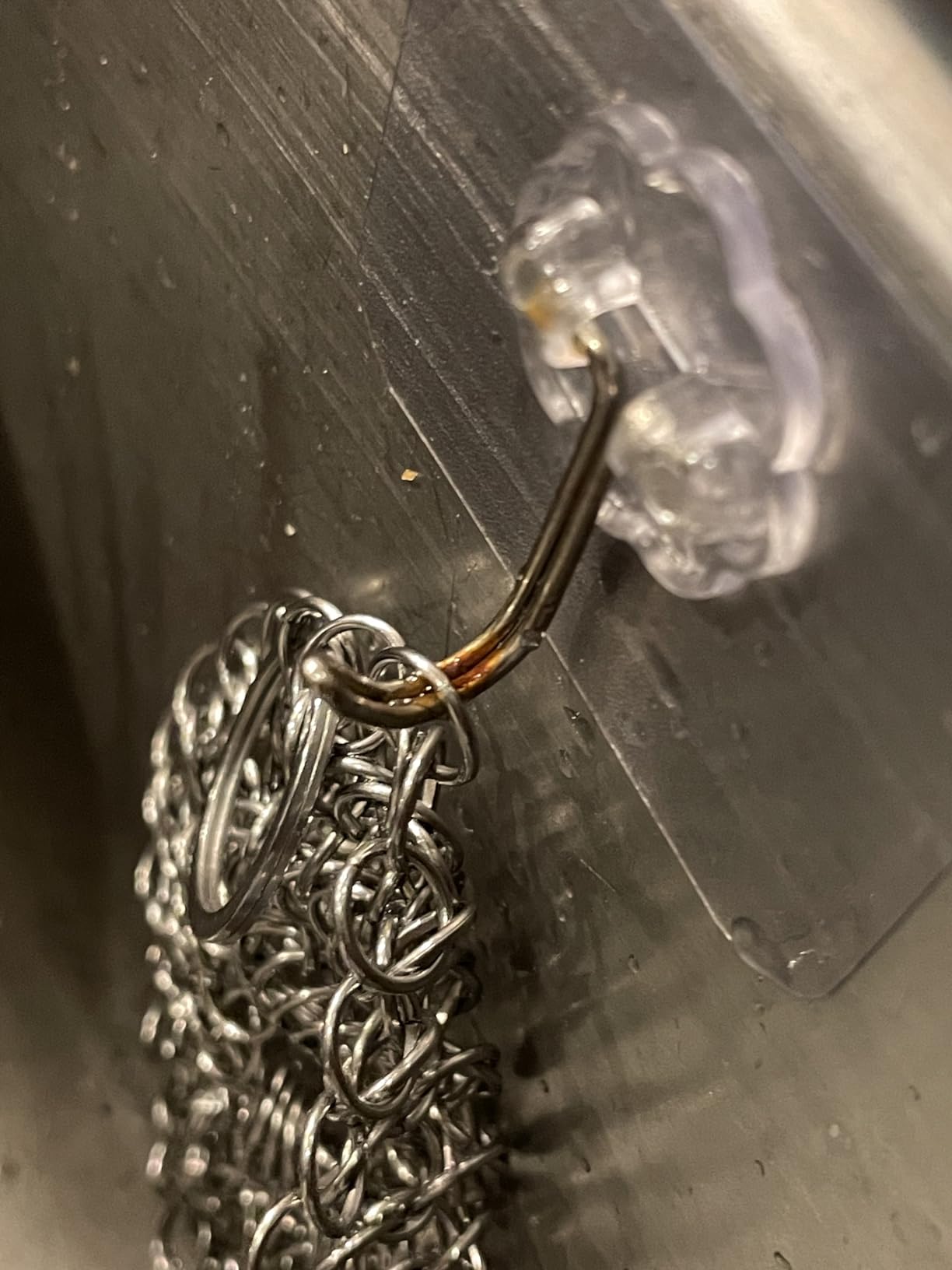 Patelai 7 Pieces Cast Iron Cleaner Set Include Stainless Steel Chainmail Scrubber with Bamboo Dish Scrub Brush Hot Handle Holder 2 Pan Grill Scrapers Kitchen Towel Wall Hook (Bright Color) customer photo 1