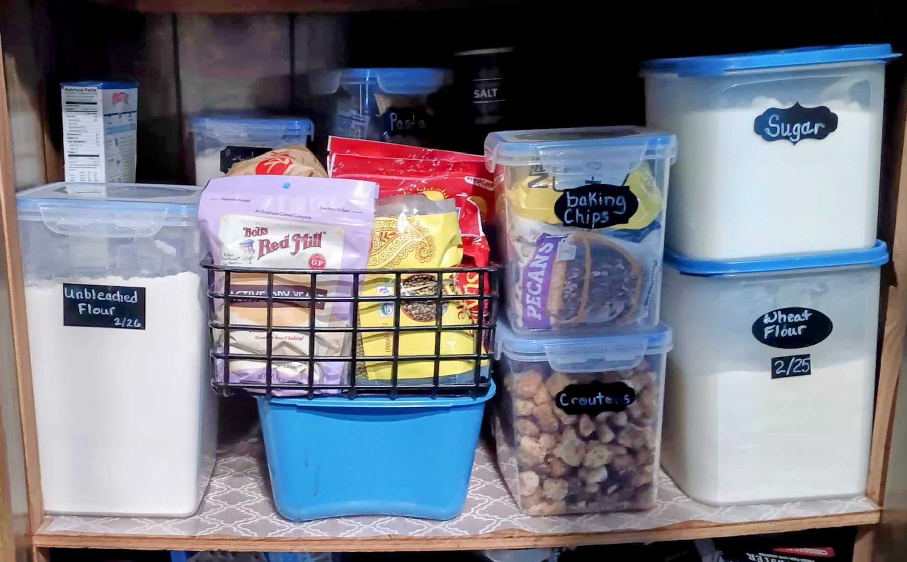 VERONES Large Tall Airtight Food Storage Containers, 10 PACK Plastic Airtight Kitchen & Pantry Organization, Ideal for Flour & Sugar Plastic Canisters with Labels customer photo 1