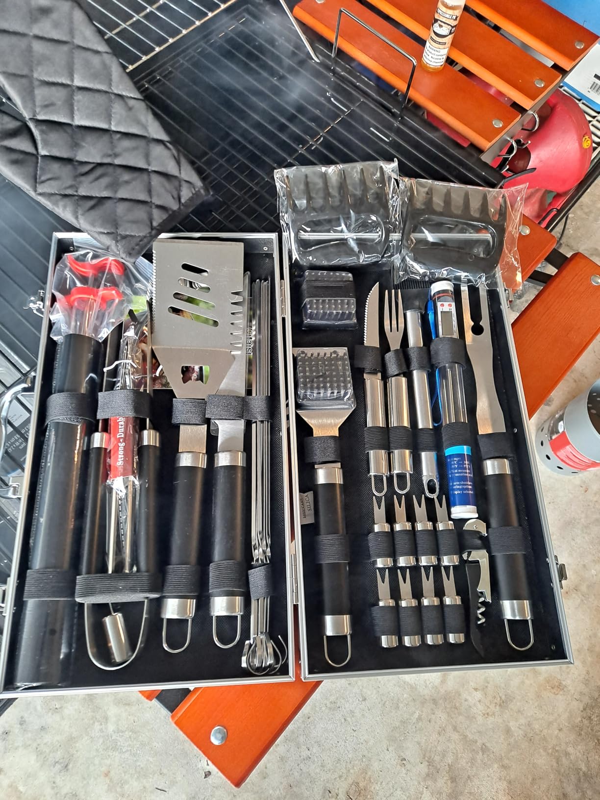 Cifaisi BBQ Grill Accessories Set, 38Pcs Stainless Steel Grill Tools Grilling Accessories with Aluminum Case, Thermometer, Grill Mats for Camping/Backyard Barbecue, Grill Set for Men Women customer photo 1