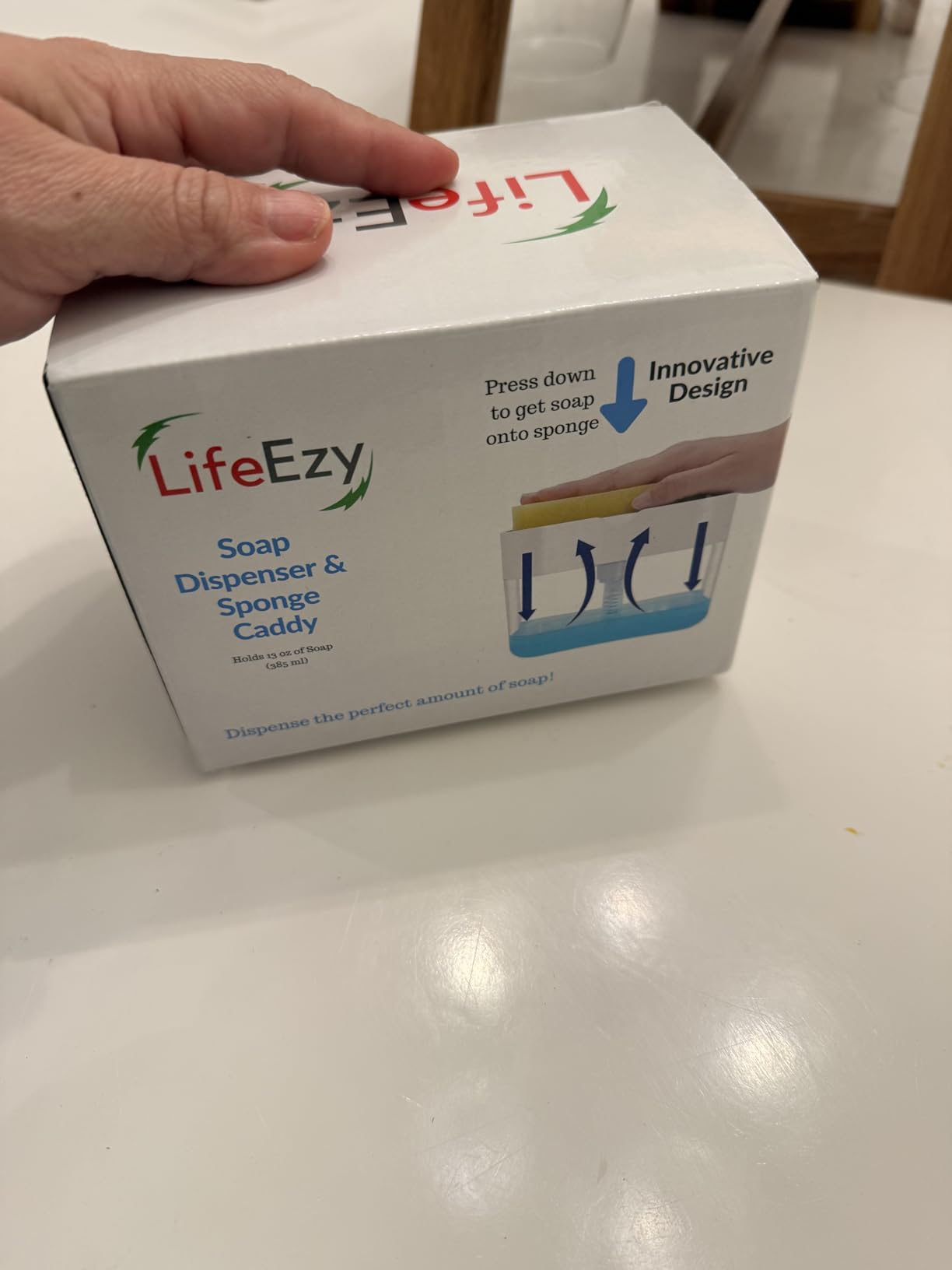 New 2026 Version Soap Dispenser with Added Features - Premium Quality Dish Soap Dispenser - Countertop Kitchen Soap Dispenser, Sink Dish Washing 13 Ounces (Sponge Included) customer photo 1