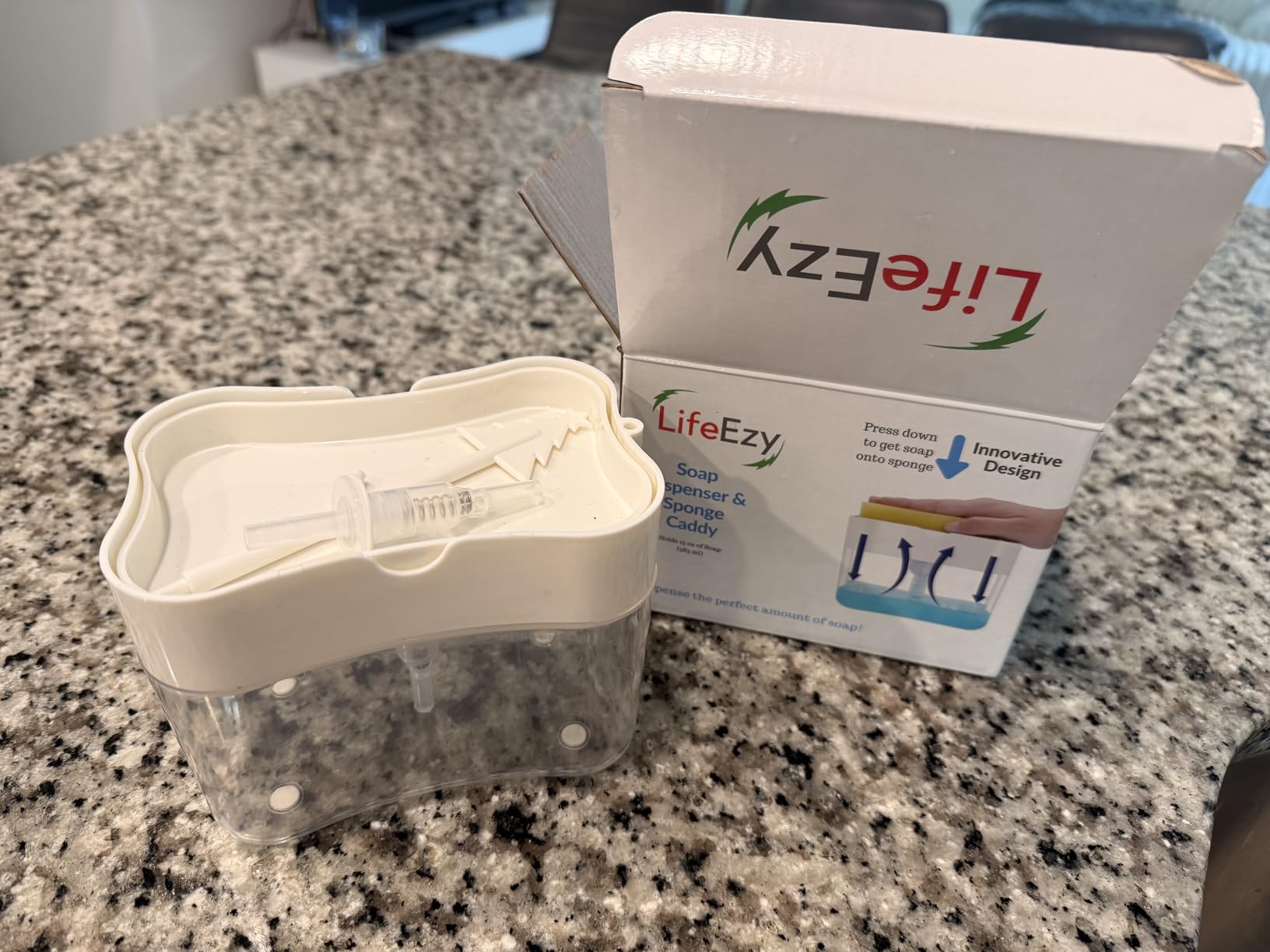 New 2026 Version Soap Dispenser with Added Features - Premium Quality Dish Soap Dispenser - Countertop Kitchen Soap Dispenser, Sink Dish Washing 13 Ounces (Sponge Included) customer photo 2