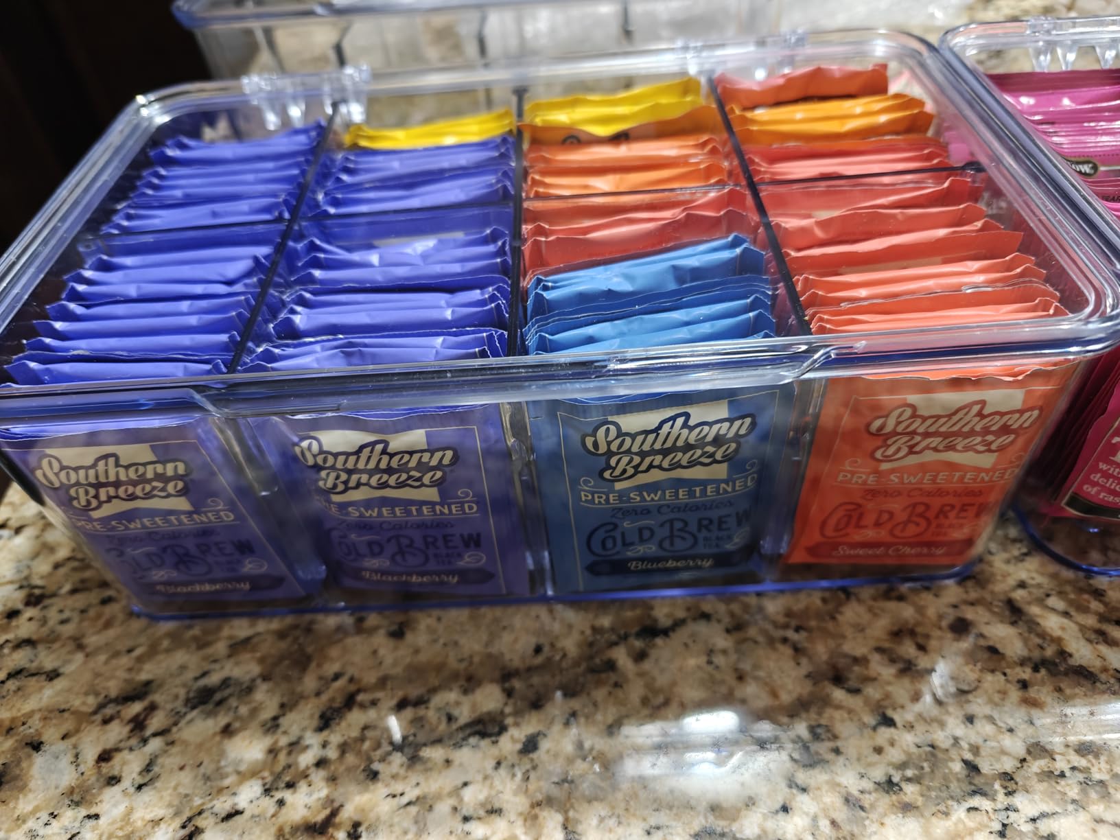 Utopia Home - Tea Bag Organizer With Lids, Clear Pantry Storage Box - (3 Pack) Stackable Partition Organizers or Holder With Lids For Drawers, Countertops, Fridge, Kitchen, Snack & Spice Organization customer photo 1