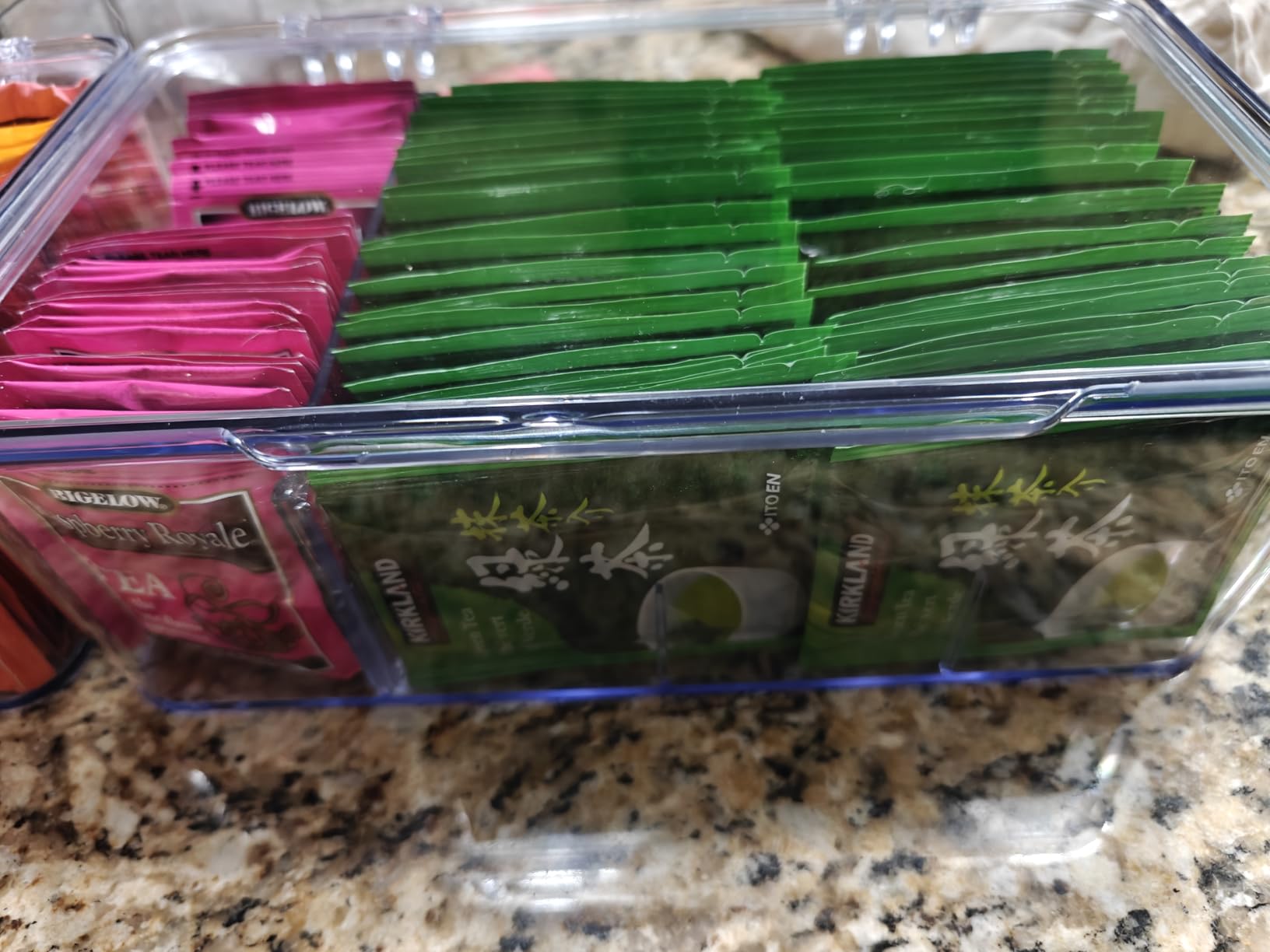 Utopia Home - Tea Bag Organizer With Lids, Clear Pantry Storage Box - (3 Pack) Stackable Partition Organizers or Holder With Lids For Drawers, Countertops, Fridge, Kitchen, Snack & Spice Organization customer photo 2