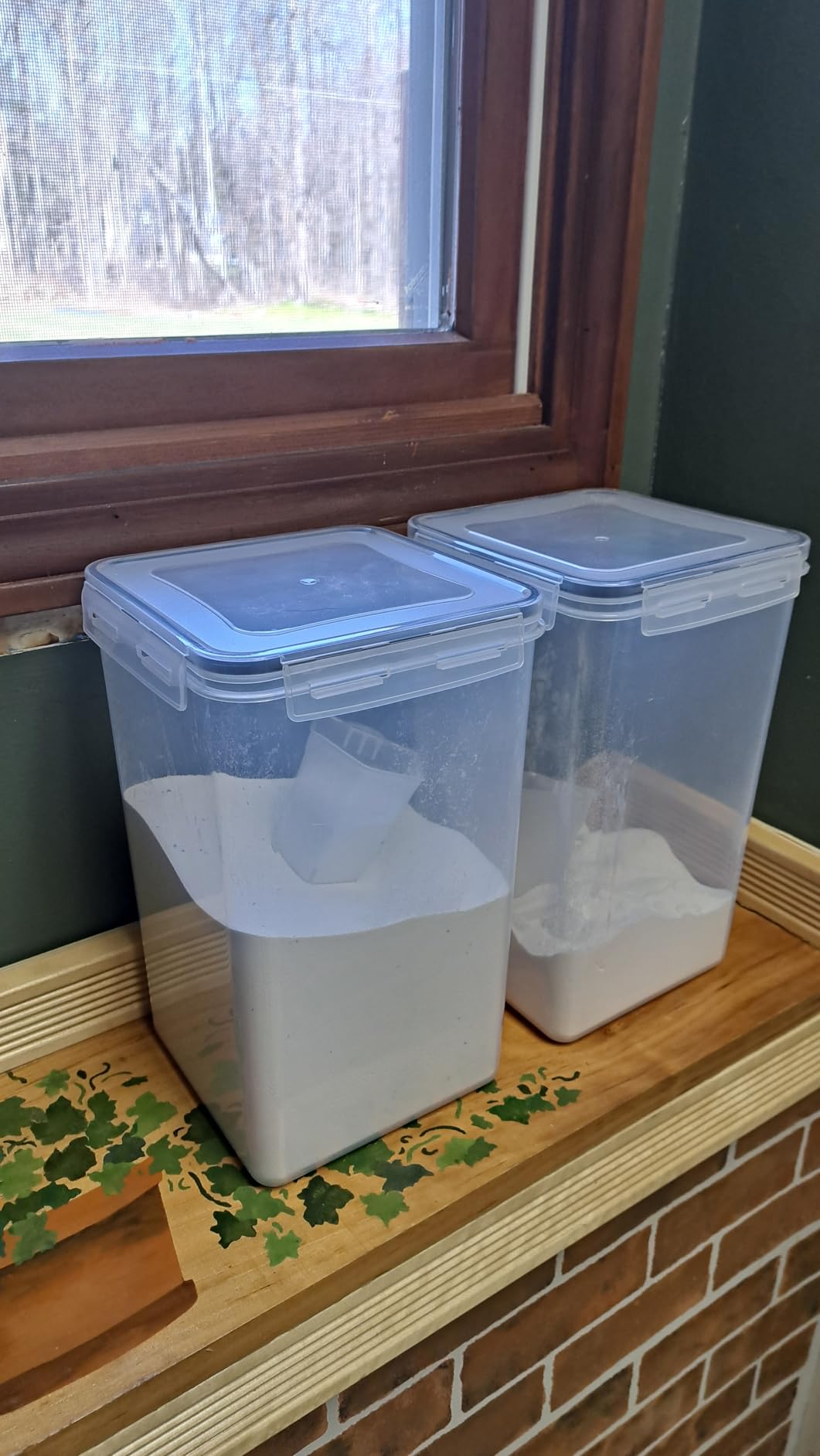 PANTRYSTAR Large Food Storage Containers with Lids Airtight 5.2L /176Oz, for Flour, Sugar, Baking Supply, 3PCS BPA Free Plastic Canisters for Kitchen Pantry Organization customer photo 1