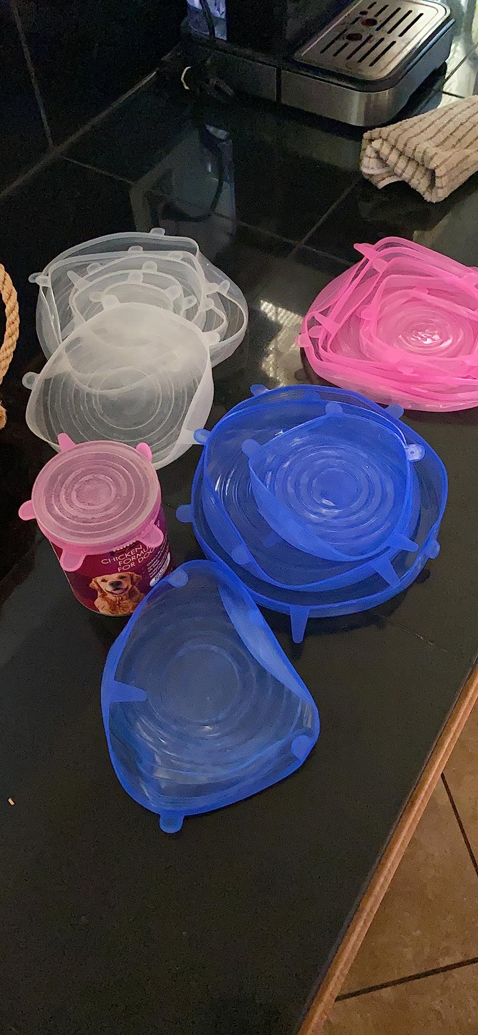 Silicone Stretch Lids, 18 Pack Reusable Silicone Lids, Silicone Bowl Covers, 6 Sizes Silicone Covers Apply to Food Container, for Freezer & Microwave customer photo 2