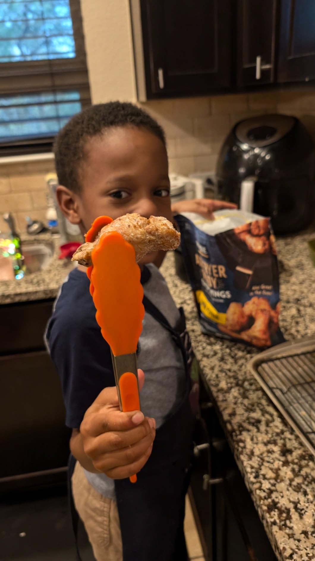 MHJY Kids Apron and Chef Hat for Boys Dinosaur Child Aprons with Pockets,Adjustable Child Apron for Cooking Baking Painting 3-12 Years customer photo 1