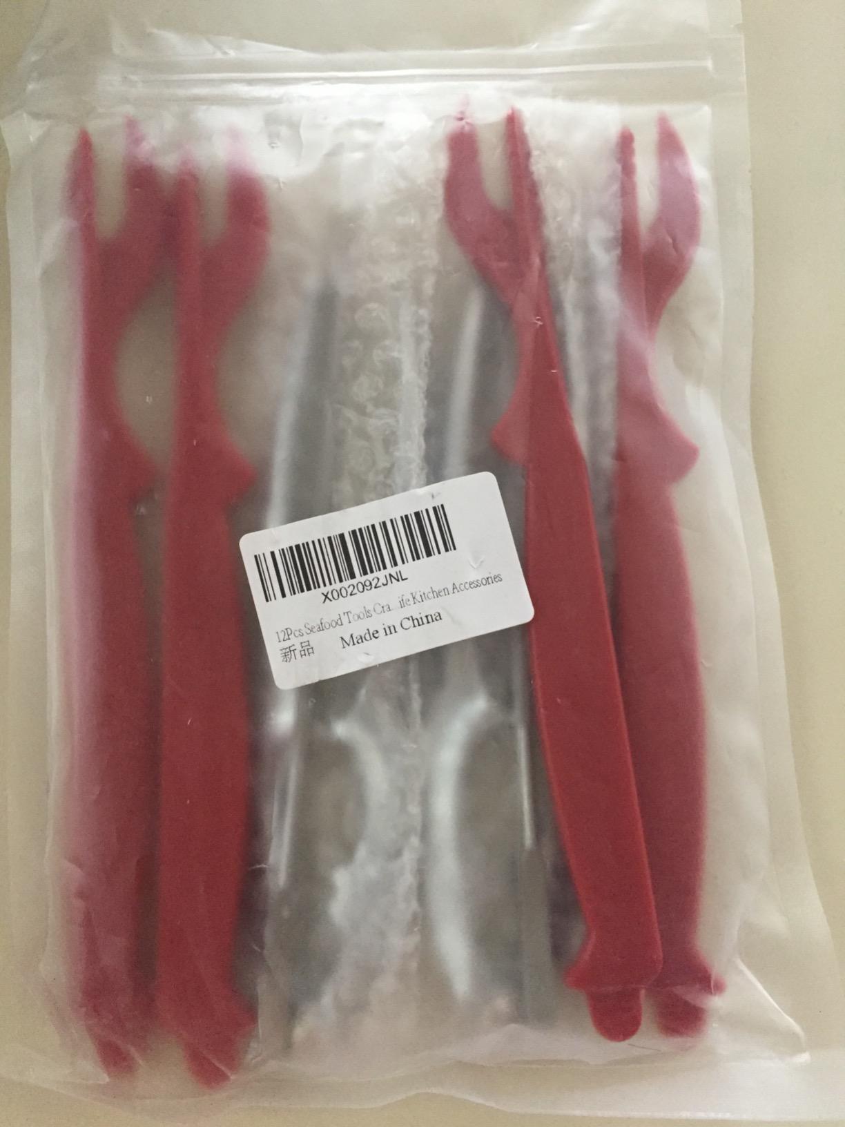 Lobsters Crackers and Picks Set, 8Pcs Crab Leg Cracker Tools - Stainless Steel Seafood Crackers & Forks Nuts Cracker Set & Storage Bag - Dishwasher Safe customer photo 2