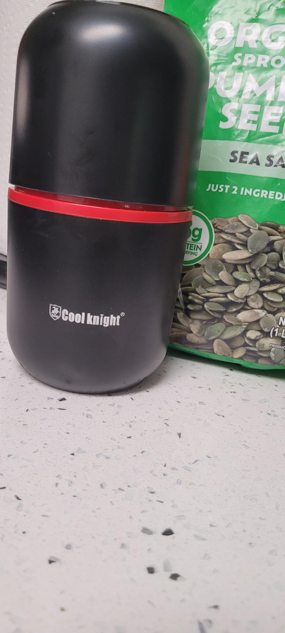 COOL KNIGHT Herb Grinder [large capacity/fast/Electric ]-Spice Herb Coffee Grinder with Pollen Catcher/- 7.5