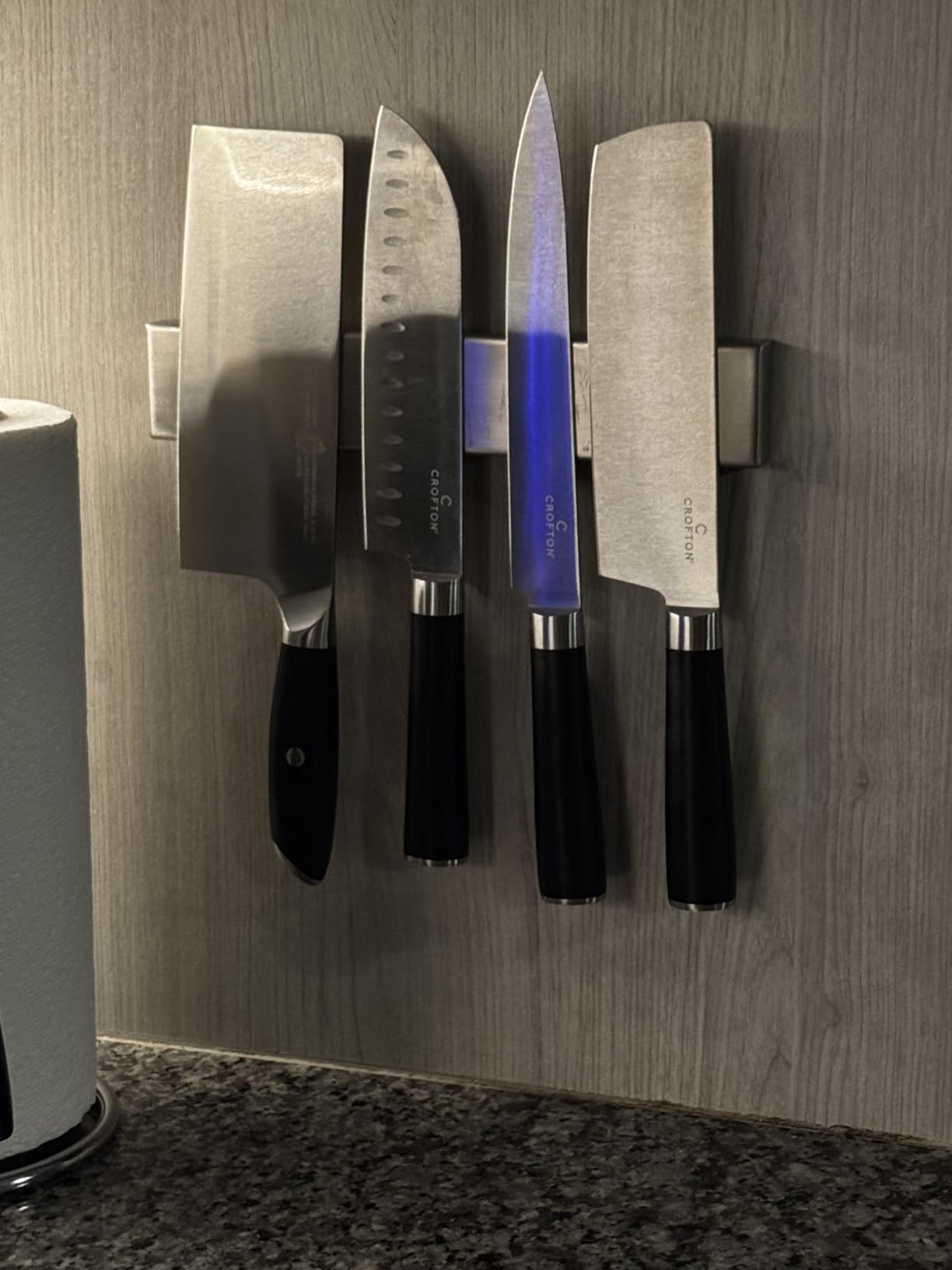 GORILLA GRIP 304 Stainless Steel Magnetic Knife Holder for Wall, Magnet Bar for Knives, Tools, Heavy Duty Metal Strip Holds Up to 6 lbs, Kitchen Home Organizer, 10 in, Non-Adhesive, Drilling Required customer photo 2