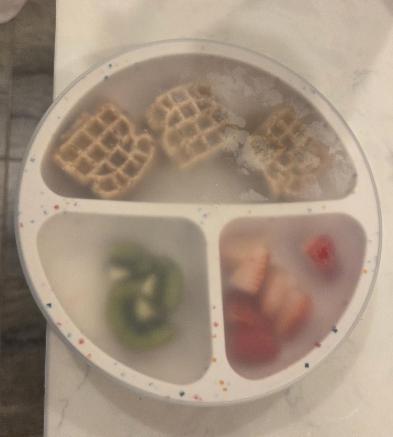 WeeSprout Suction Plates with Lids for Babies & Toddlers - 100% Silicone, Dinnerware Stays Put, Divided Design for Picky Eaters, Microwave & Dishwasher Friendly, 3 Pack customer photo 1