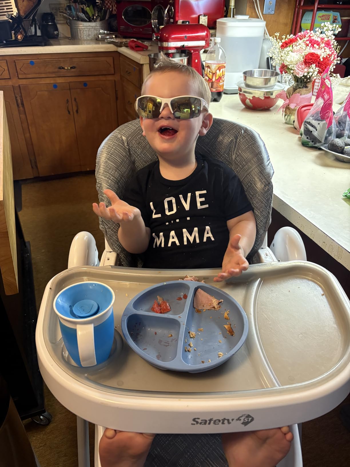 WeeSprout Suction Plates with Lids for Babies & Toddlers - 100% Silicone, Dinnerware Stays Put, Divided Design for Picky Eaters, Microwave & Dishwasher Friendly, 3 Pack customer photo 2