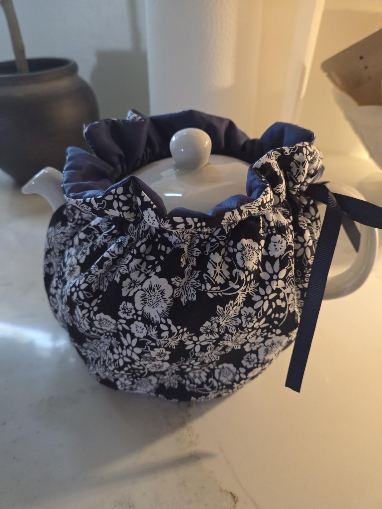 Tea Pot Cozies, Cotton Vintage Floral Teapot Dust Cover Tea Cosy, Kitchen Home Decorative Tea Pots Cozy with Insulation Pad for Housewife, Friend, Mom customer photo 1