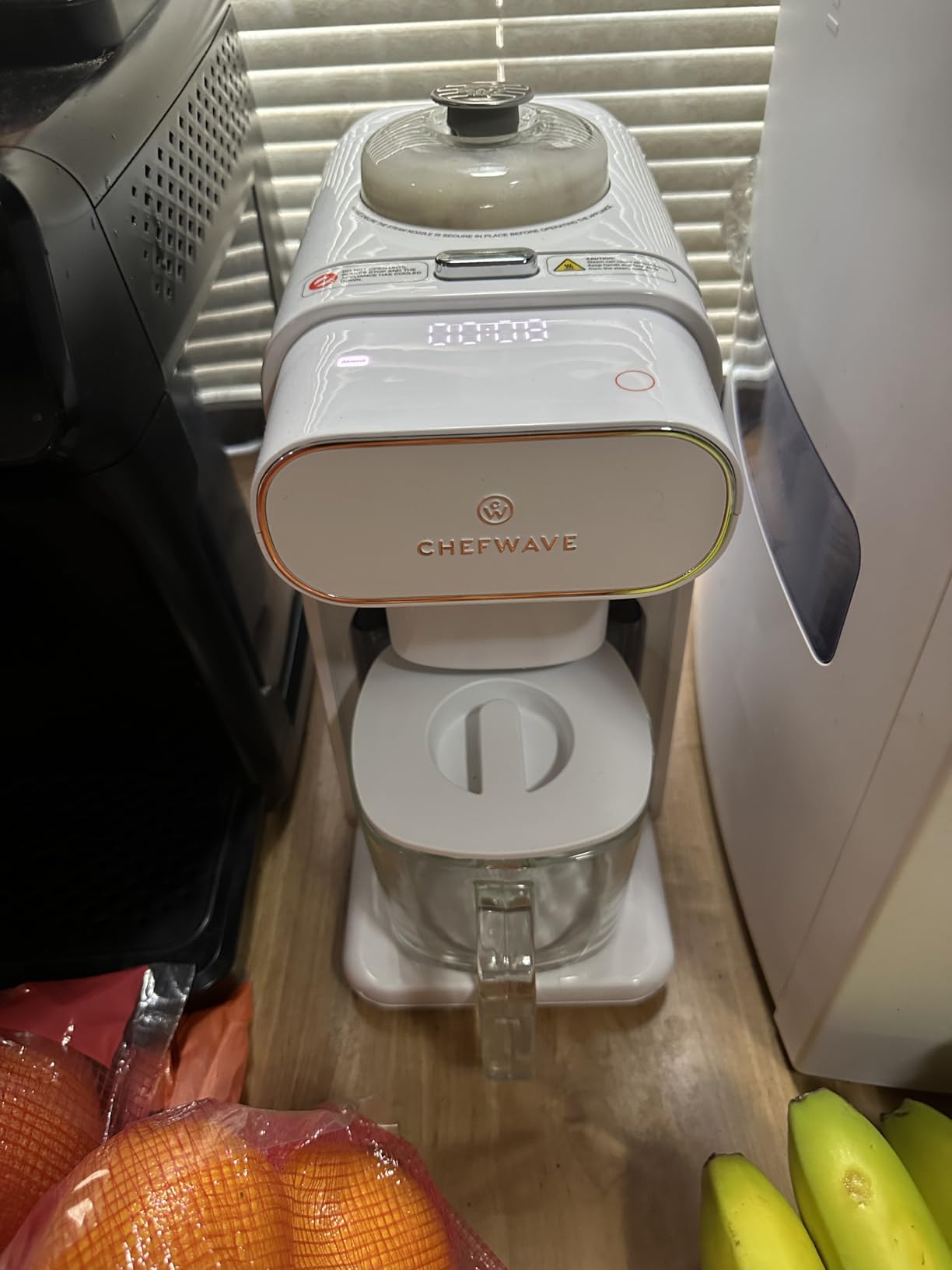 ChefWave Milkmade Soy Milk Maker - 6-in-1 Plant-Based Milk Machine for Almond, Oat, Soy, Cashew, Coconut & Macadamia - No Soaking, Auto-Clean, Delay Start, Glass Pitcher - White customer photo 1