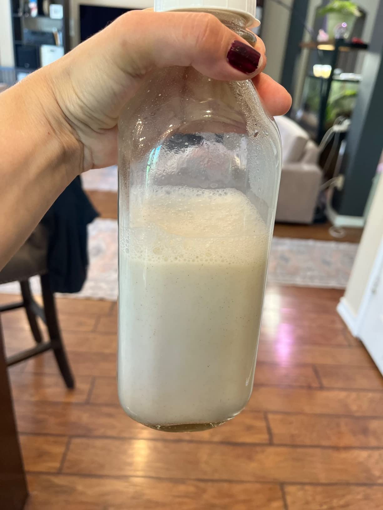 ChefWave Milkmade Soy Milk Maker - 6-in-1 Plant-Based Milk Machine for Almond, Oat, Soy, Cashew, Coconut & Macadamia - No Soaking, Auto-Clean, Delay Start, Glass Pitcher - White customer photo 2